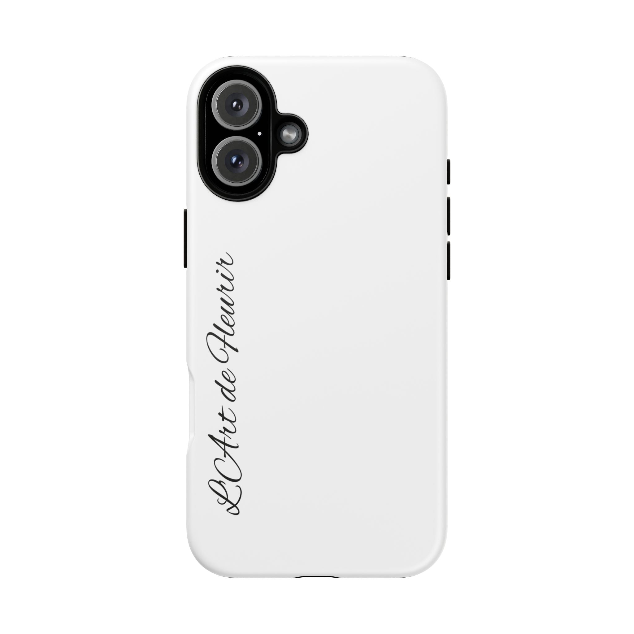 Tough Cases Phone Case — Minimal Script "L'Art de Fleurir" Protective Cover