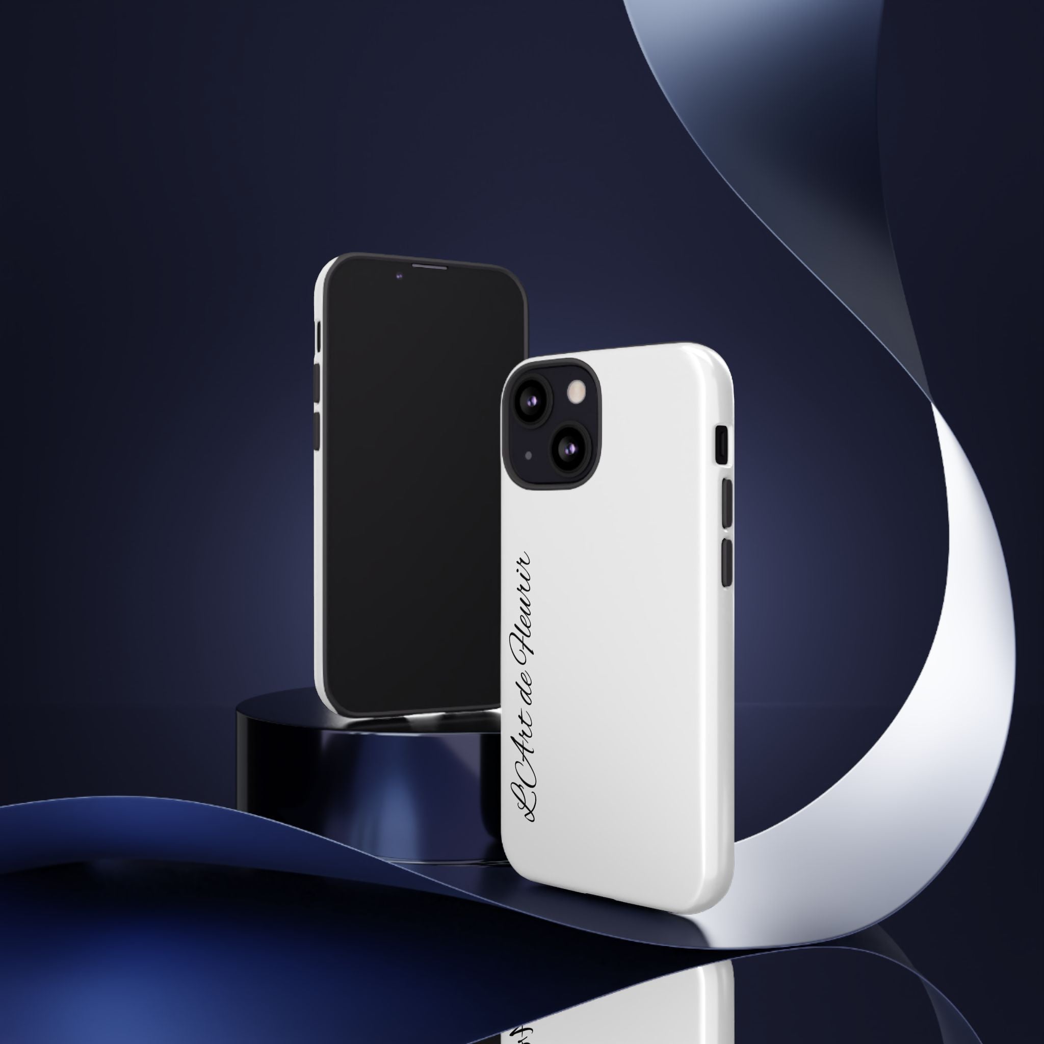 Tough Cases Phone Case — Minimal Script "L'Art de Fleurir" Protective Cover