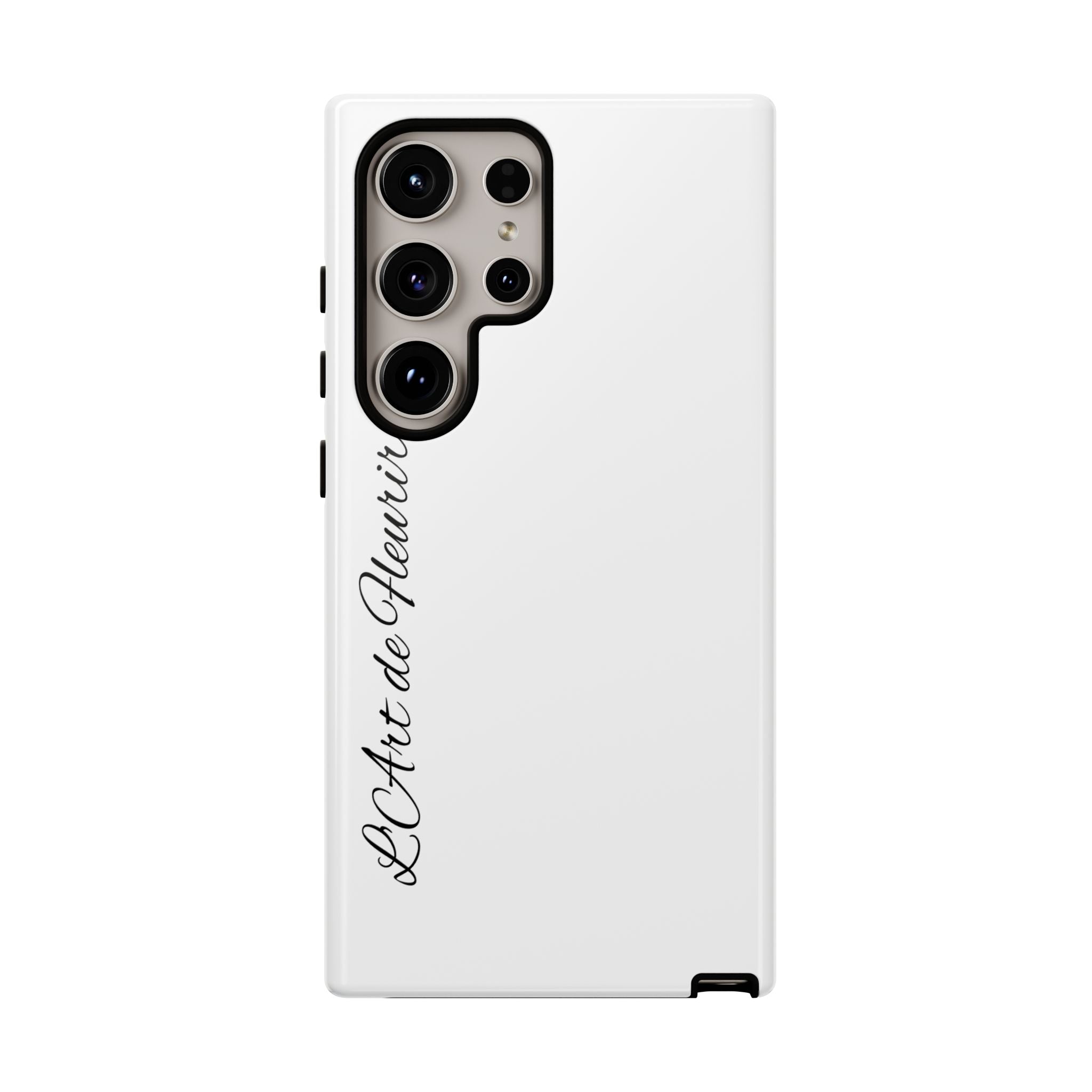 Tough Cases Phone Case — Minimal Script "L'Art de Fleurir" Protective Cover
