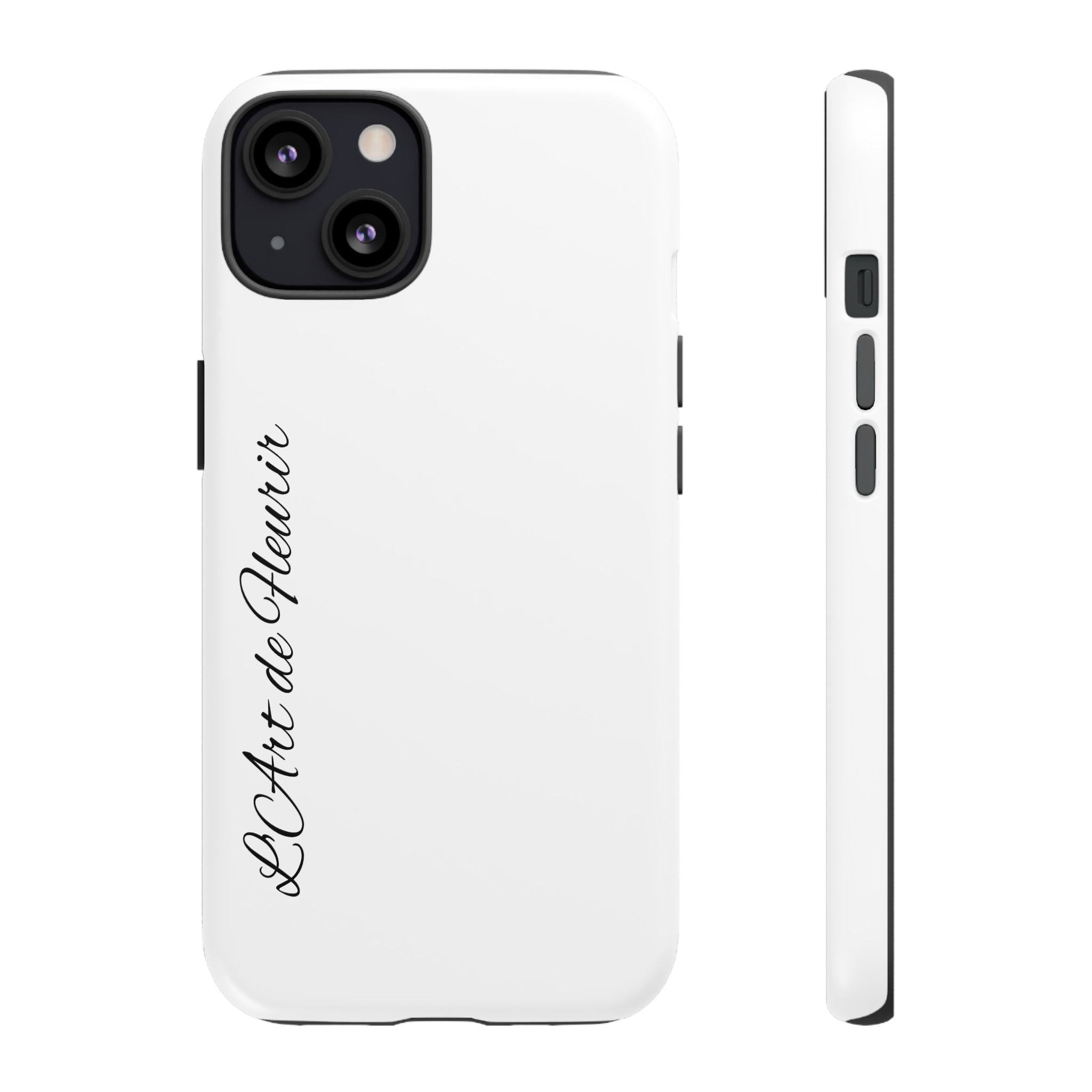 Tough Cases Phone Case — Minimal Script "L'Art de Fleurir" Protective Cover