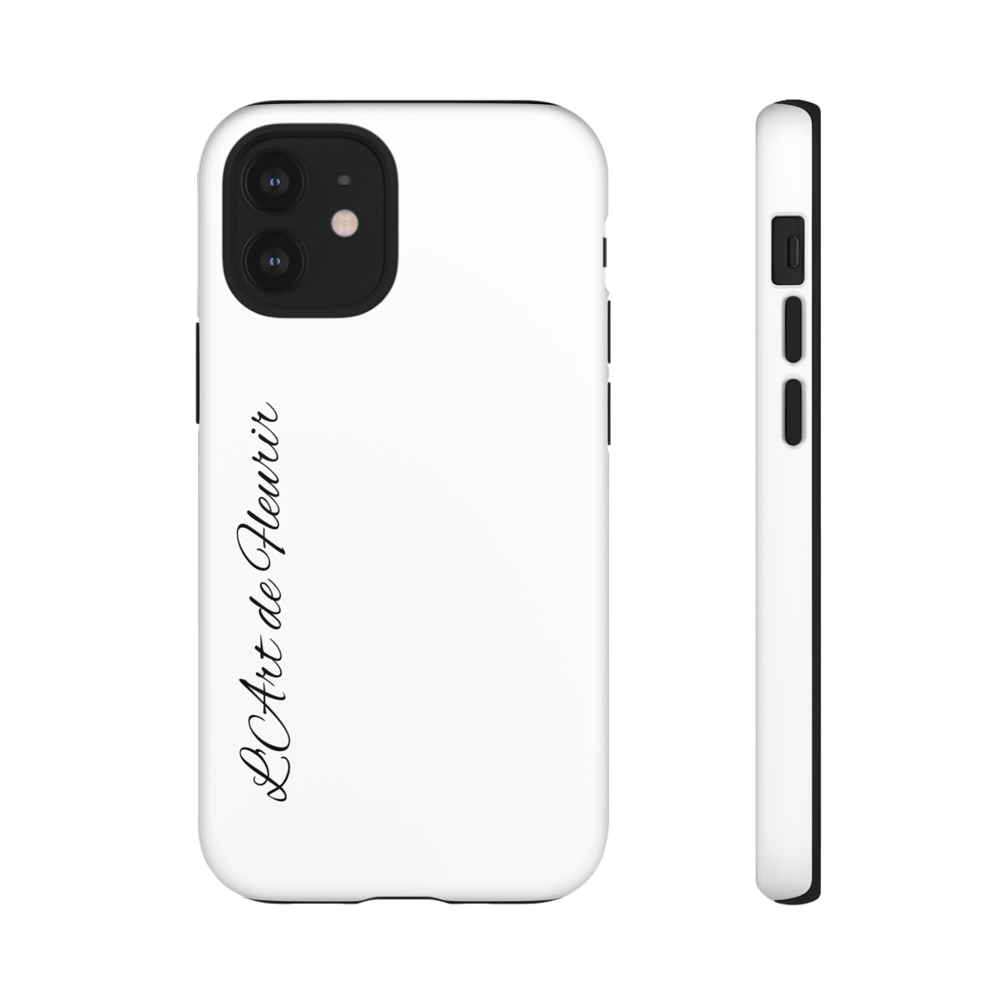 Tough Cases Phone Case — Minimal Script "L'Art de Fleurir" Protective Cover