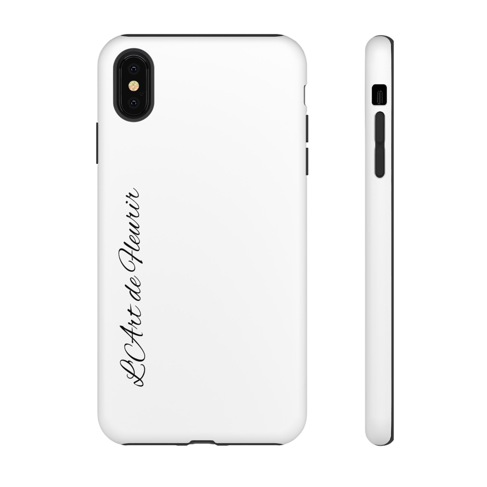 Tough Cases Phone Case — Minimal Script "L'Art de Fleurir" Protective Cover
