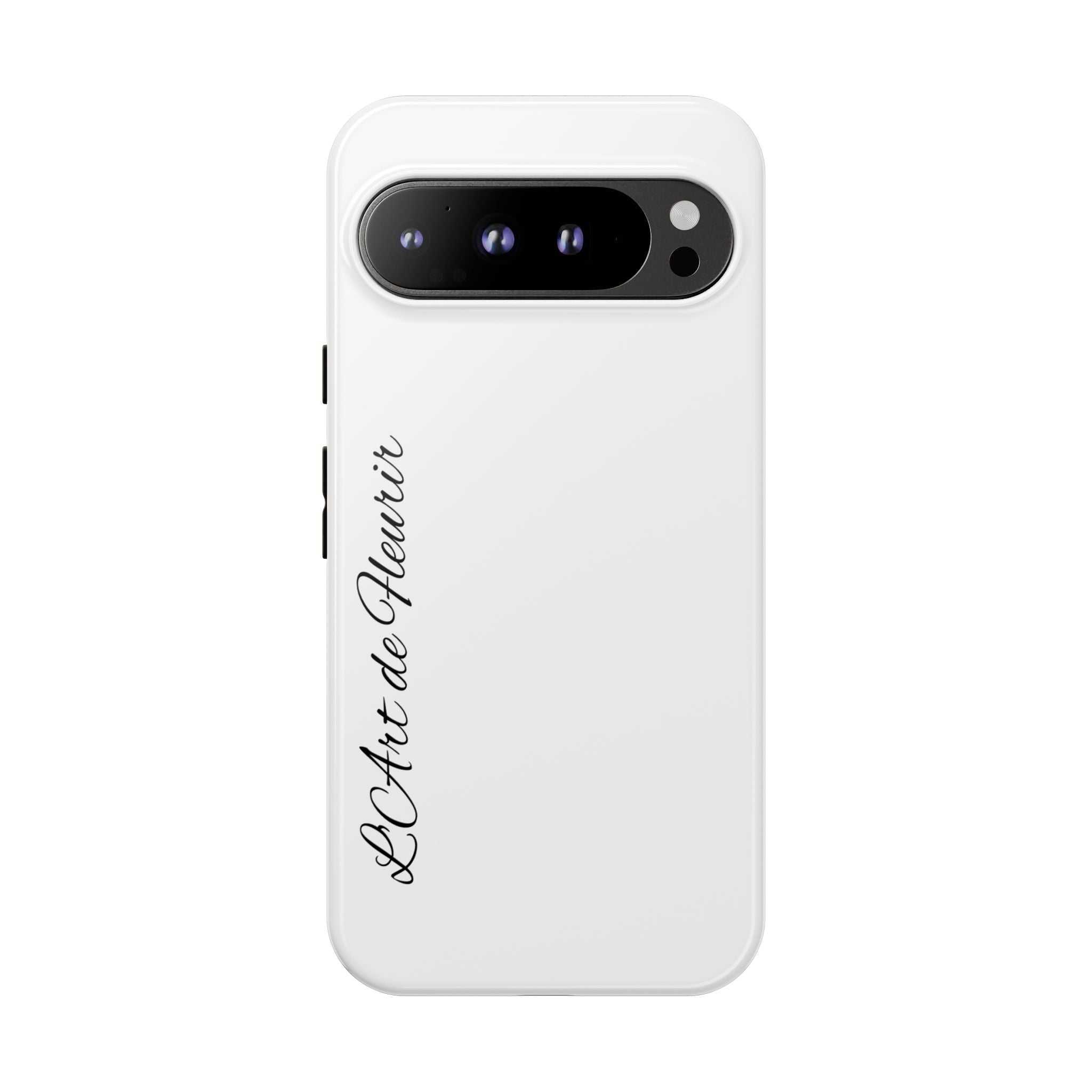 Tough Cases Phone Case — Minimal Script "L'Art de Fleurir" Protective Cover