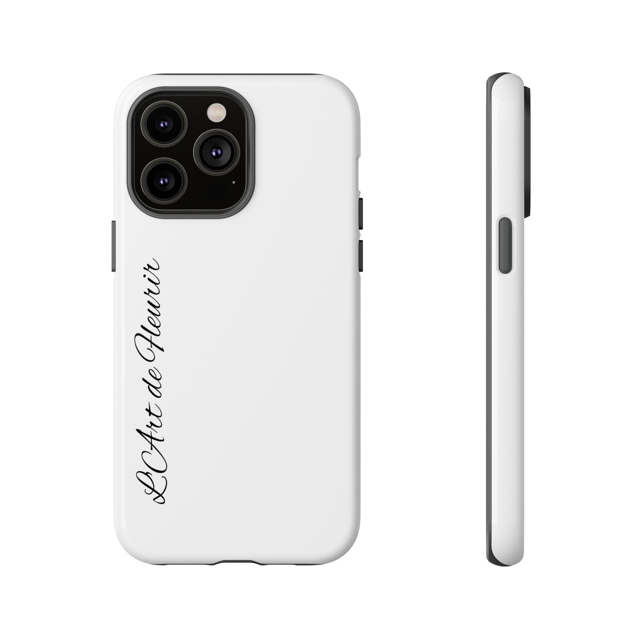 Tough Cases Phone Case — Minimal Script "L'Art de Fleurir" Protective Cover