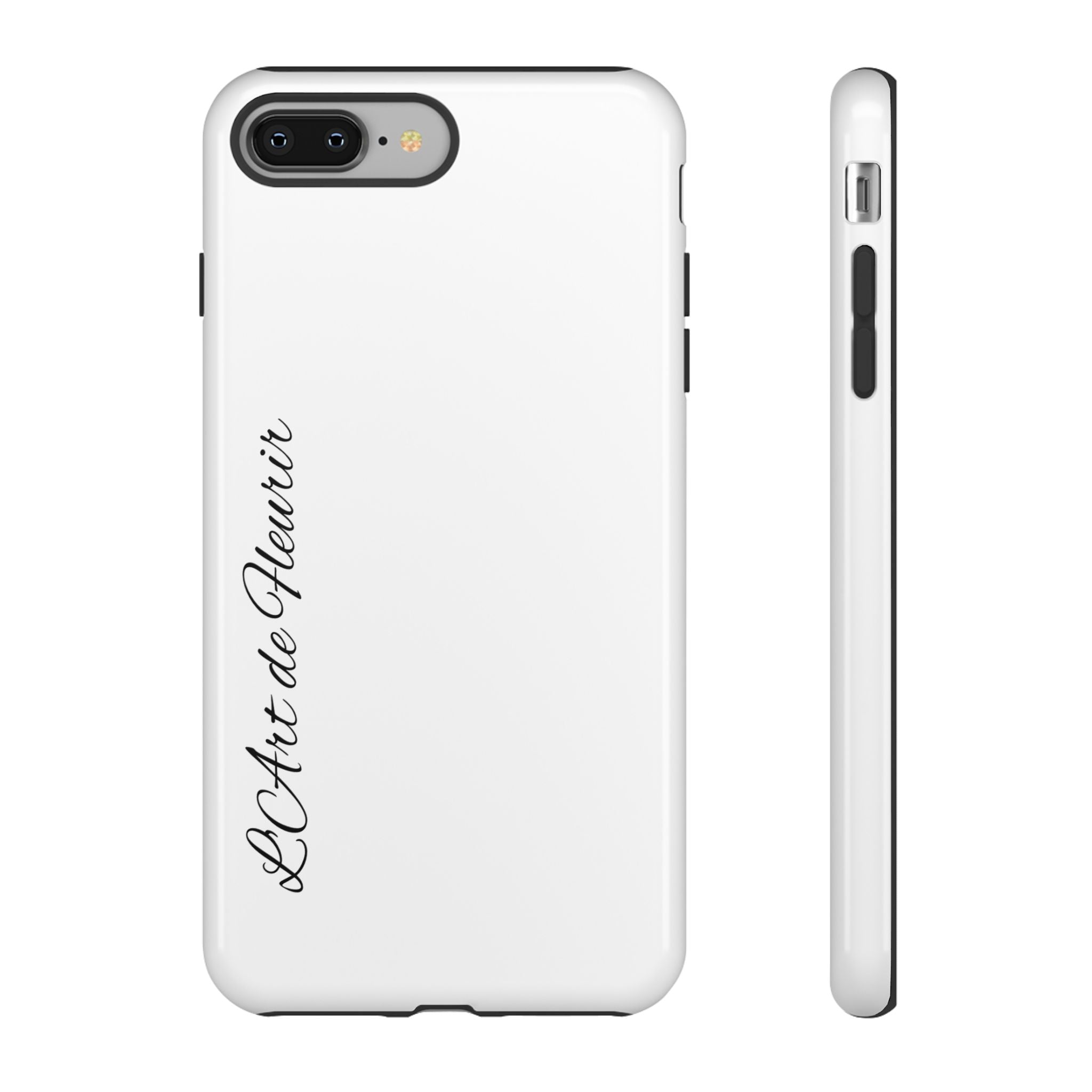 Tough Cases Phone Case — Minimal Script "L'Art de Fleurir" Protective Cover