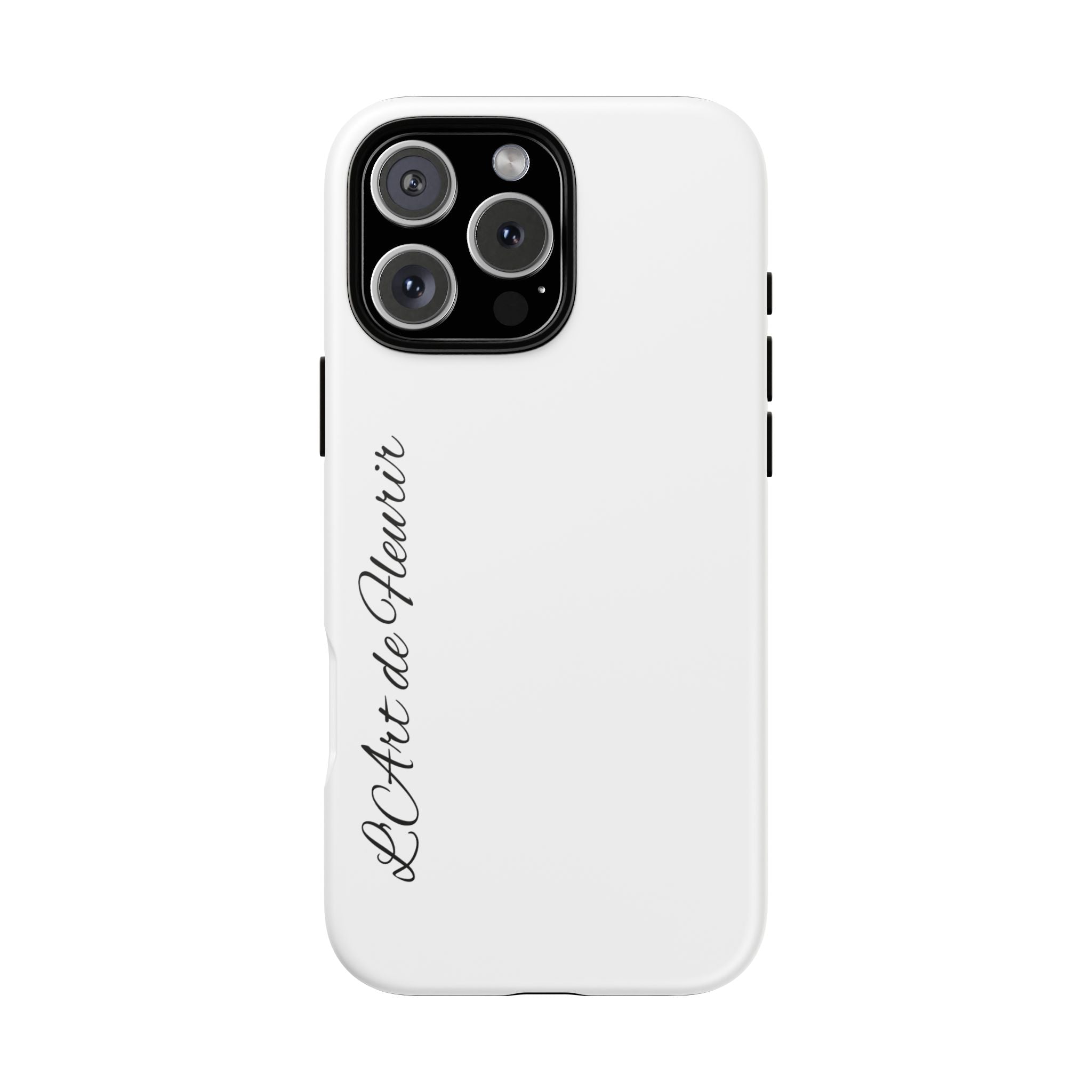 Tough Cases Phone Case — Minimal Script "L'Art de Fleurir" Protective Cover