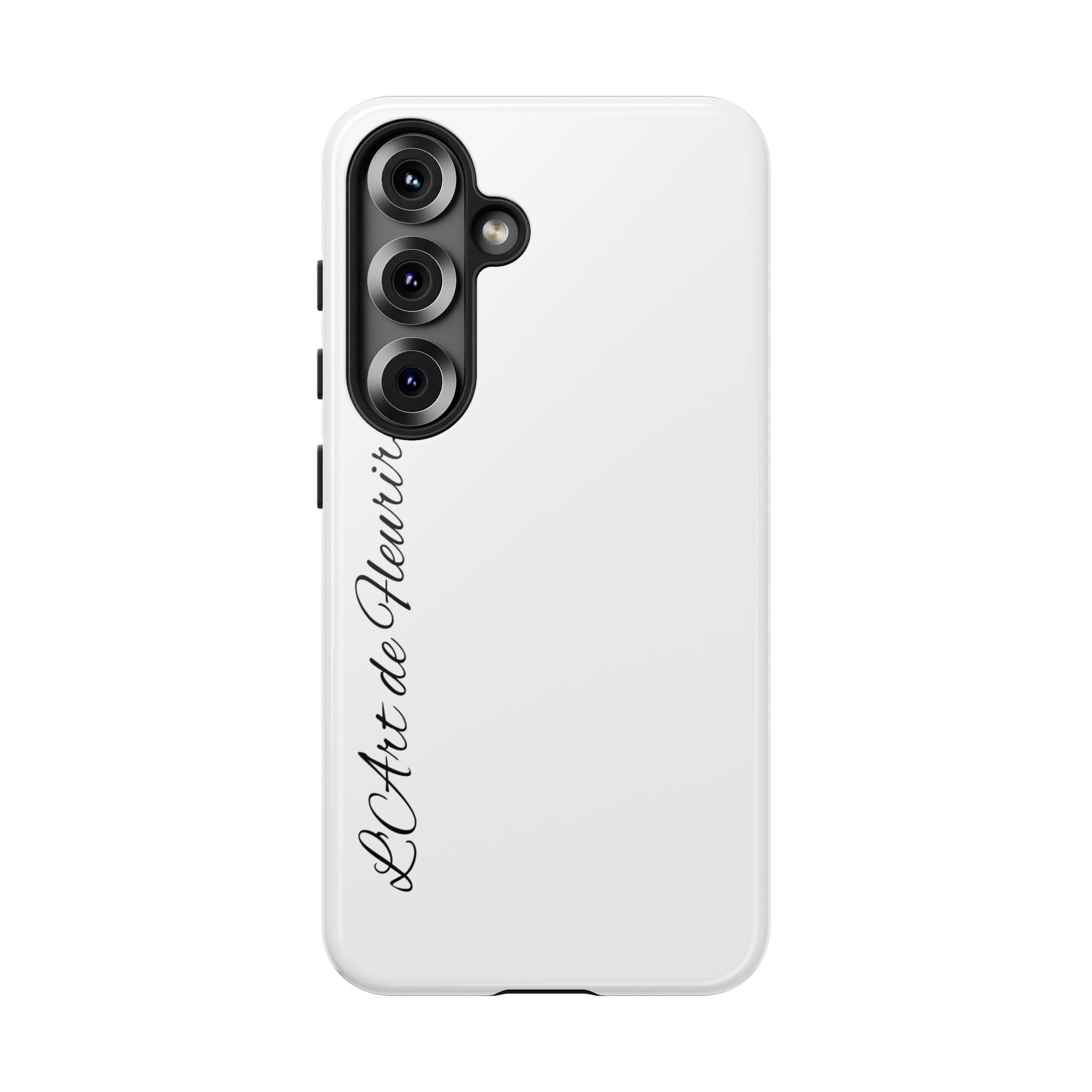 Tough Cases Phone Case — Minimal Script "L'Art de Fleurir" Protective Cover