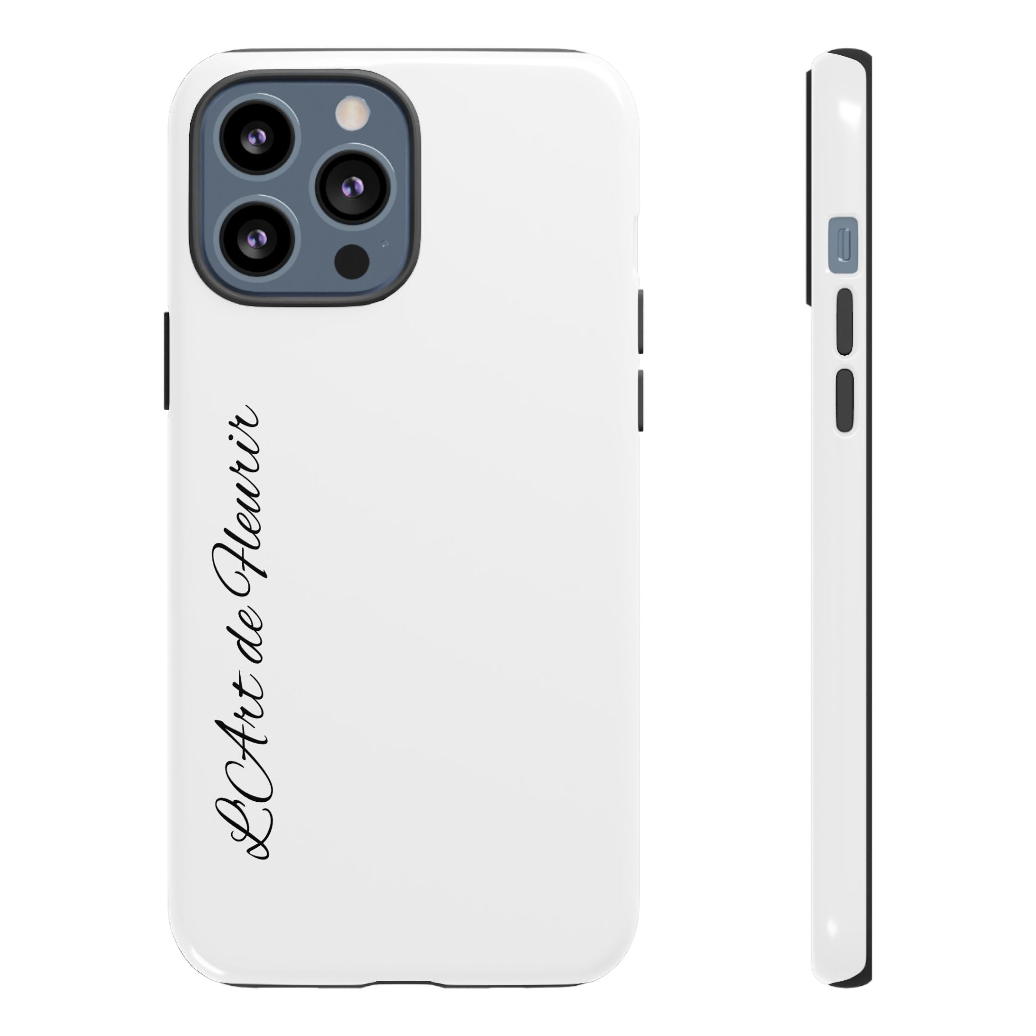 Tough Cases Phone Case — Minimal Script "L'Art de Fleurir" Protective Cover