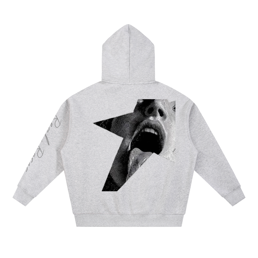 Essential Oversized Fleece Boxy Hoodie "ROSES"