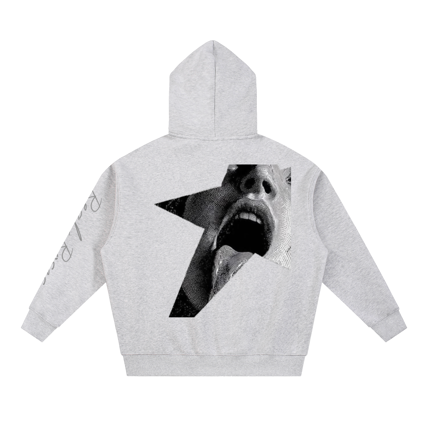 Essential Oversized Fleece Boxy Hoodie "ROSES"