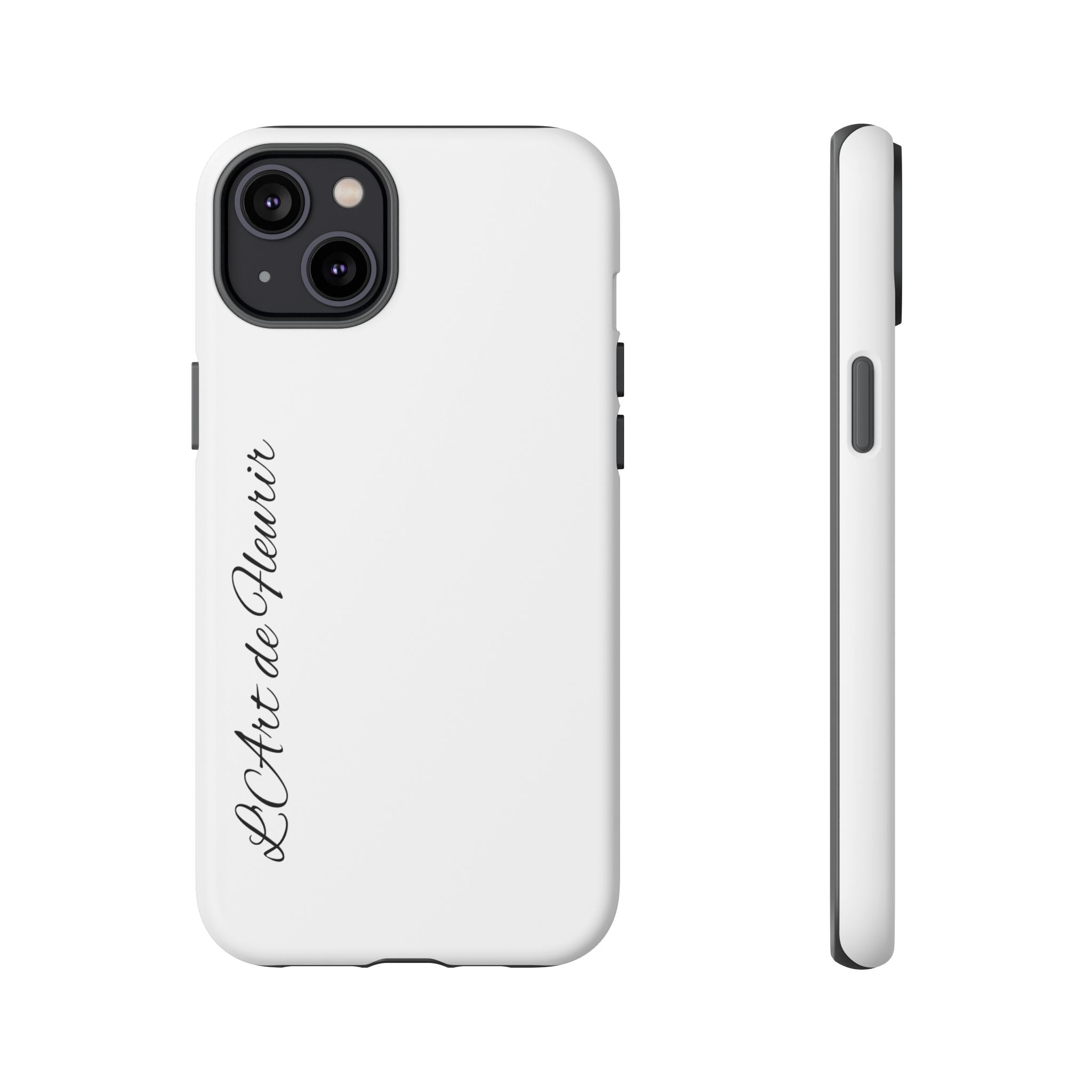 Tough Cases Phone Case — Minimal Script "L'Art de Fleurir" Protective Cover