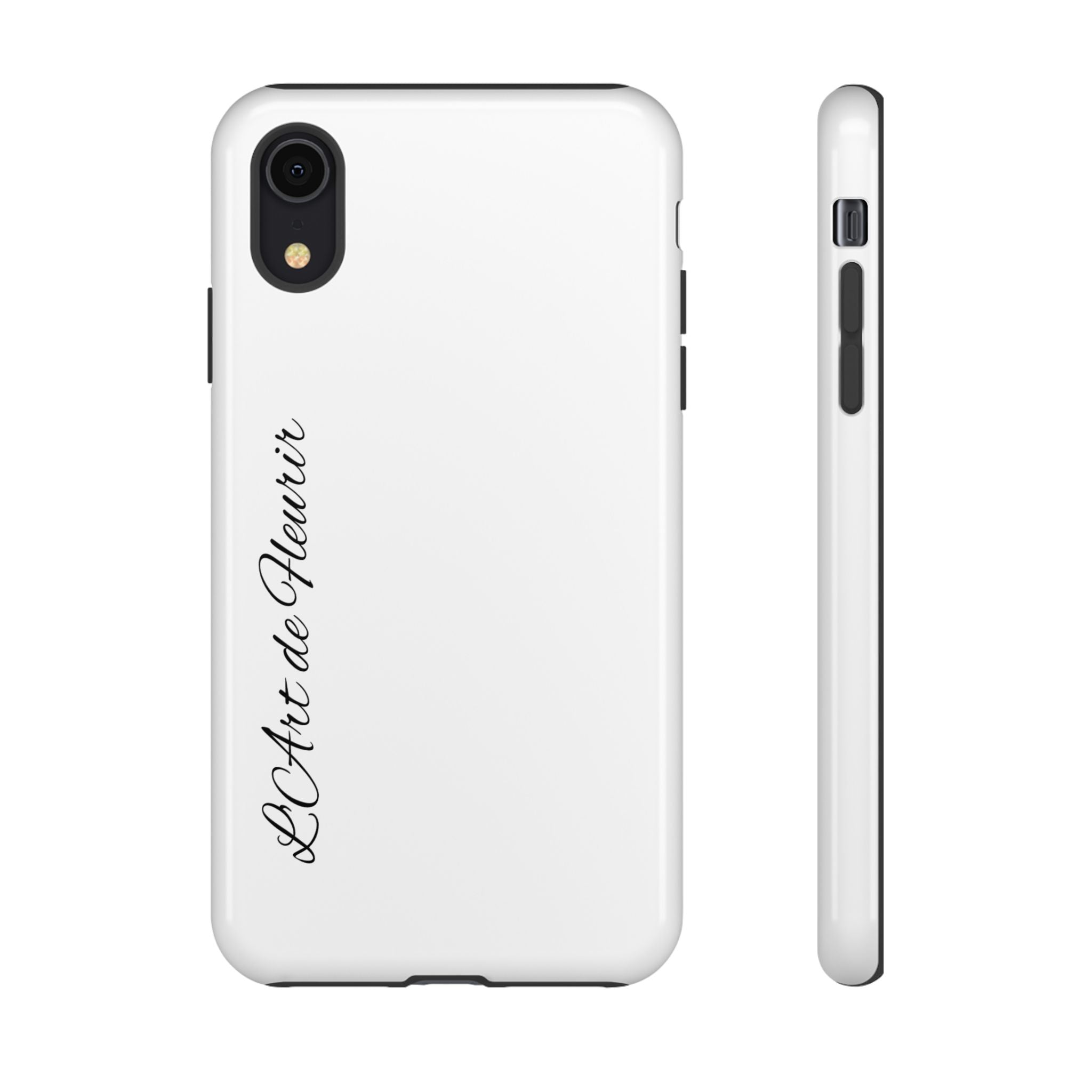 Tough Cases Phone Case — Minimal Script "L'Art de Fleurir" Protective Cover