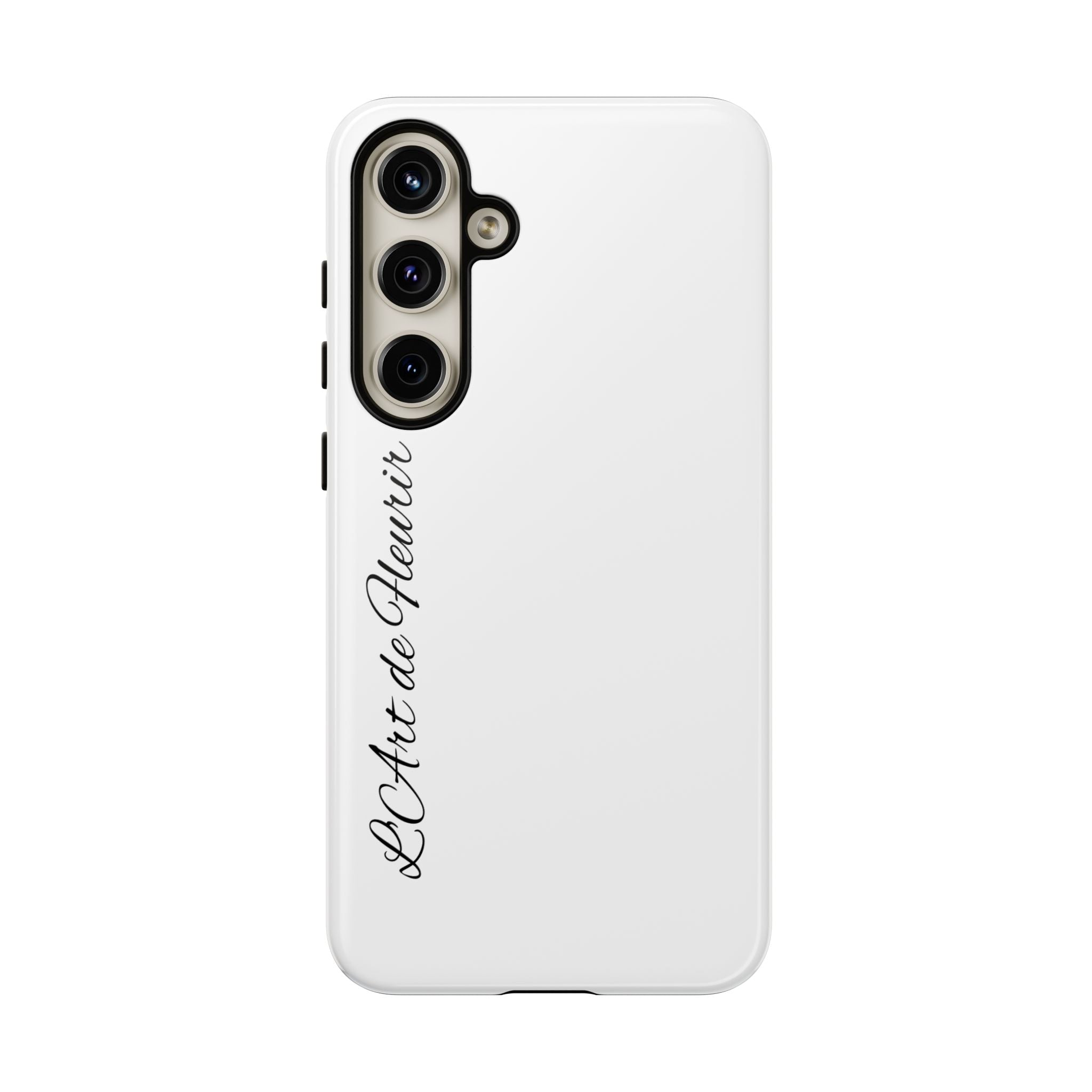 Tough Cases Phone Case — Minimal Script "L'Art de Fleurir" Protective Cover