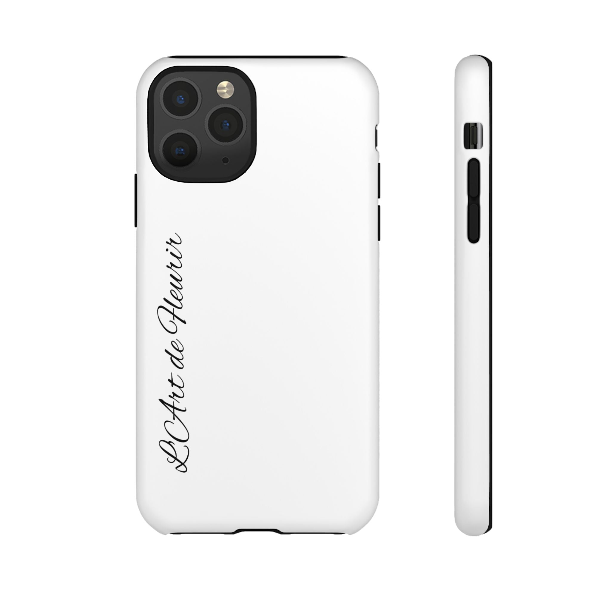 Tough Cases Phone Case — Minimal Script "L'Art de Fleurir" Protective Cover
