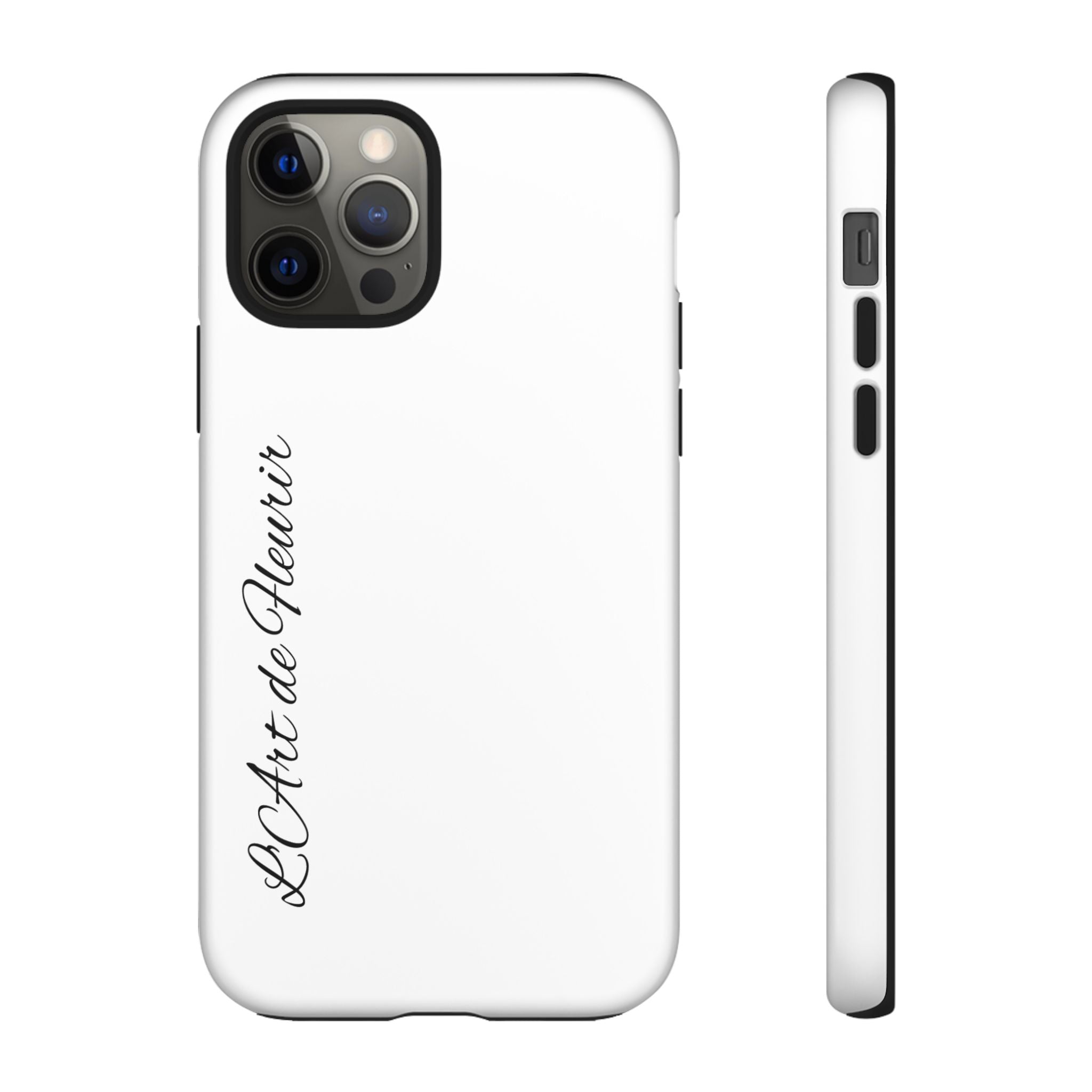 Tough Cases Phone Case — Minimal Script "L'Art de Fleurir" Protective Cover