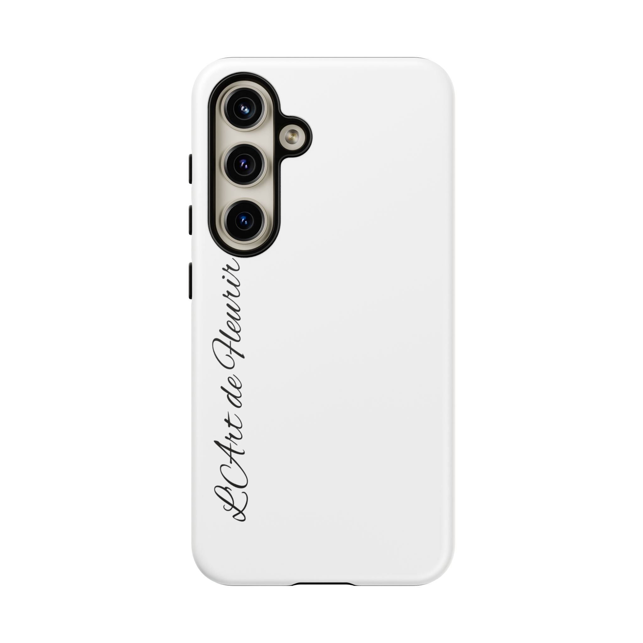 Tough Cases Phone Case — Minimal Script "L'Art de Fleurir" Protective Cover