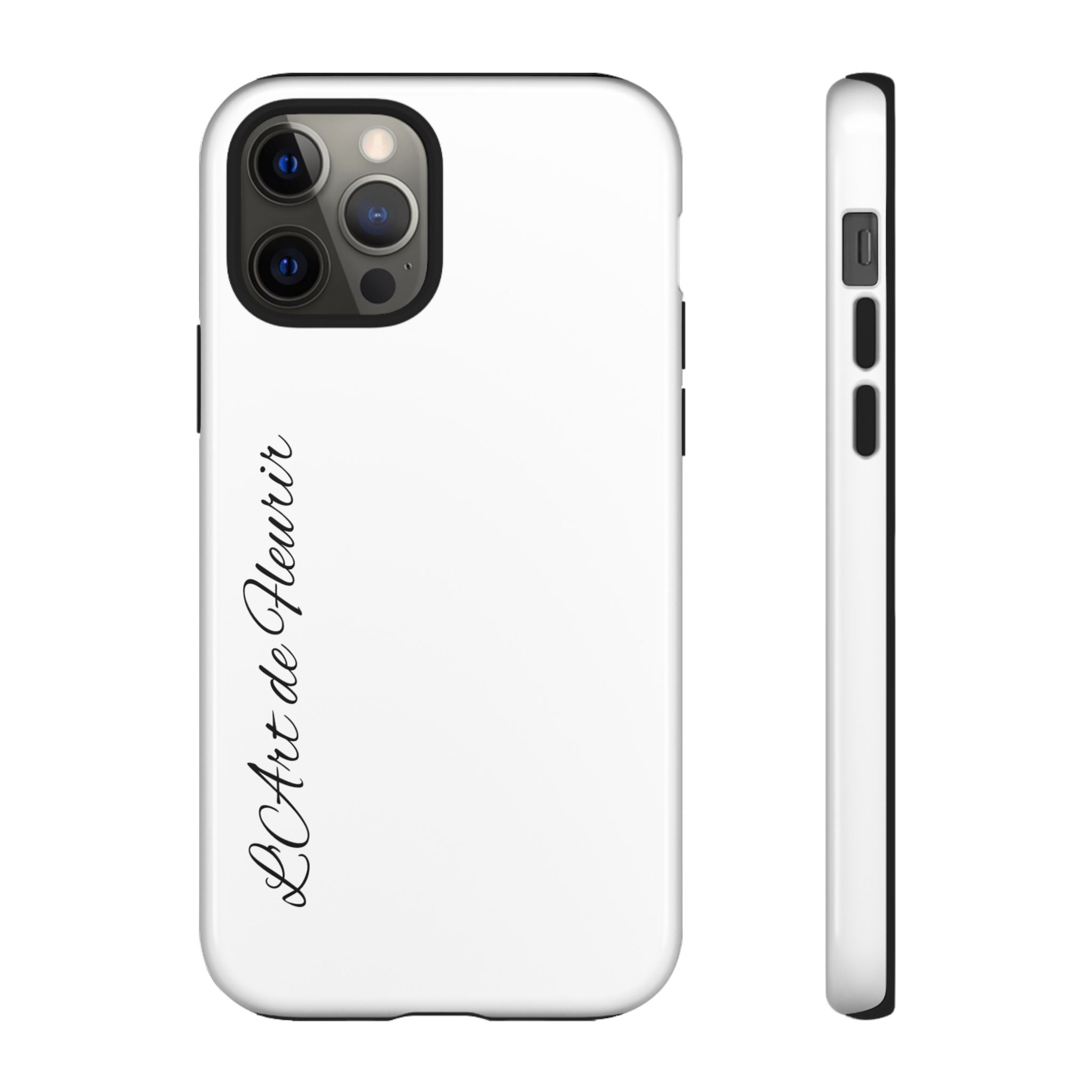 Tough Cases Phone Case — Minimal Script "L'Art de Fleurir" Protective Cover