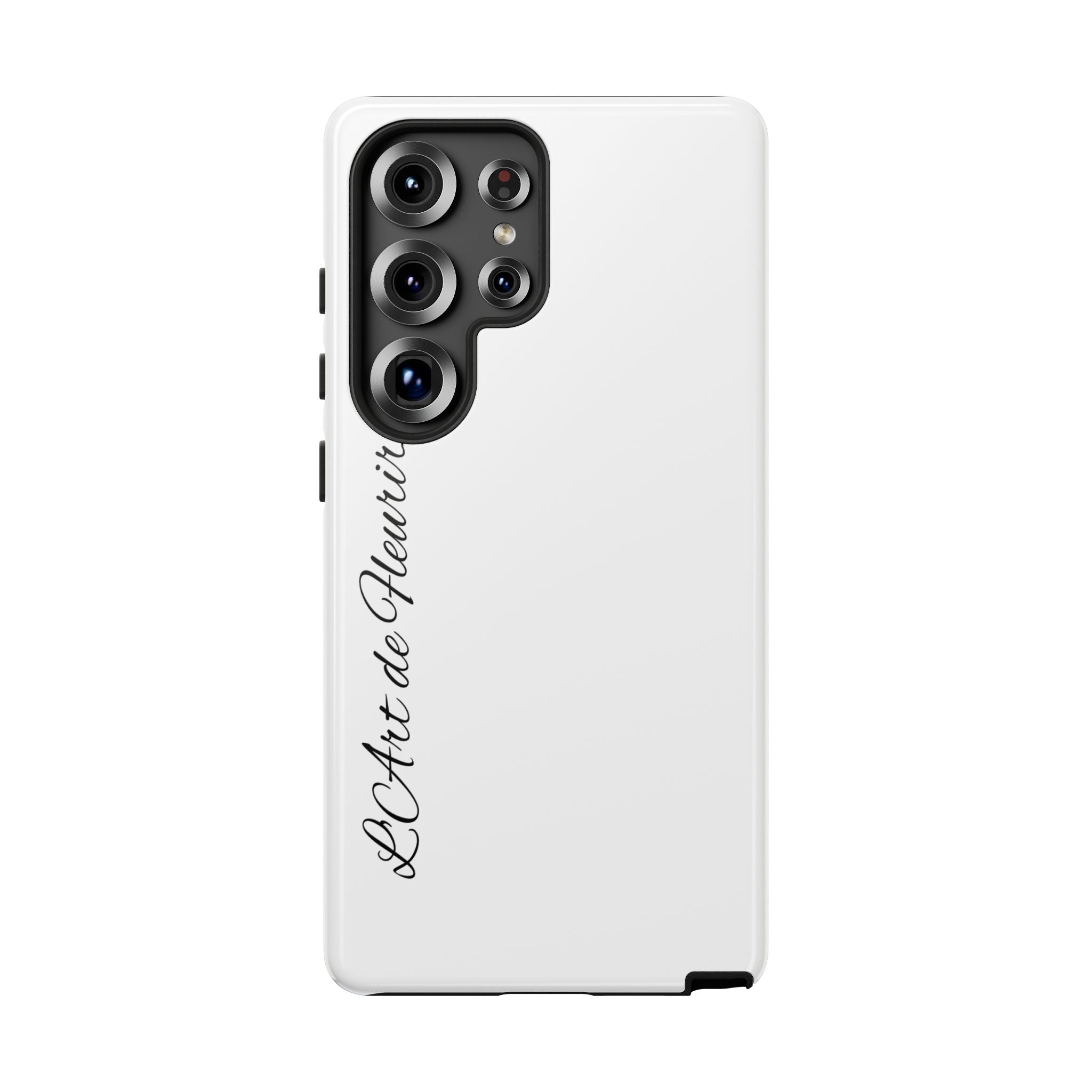 Tough Cases Phone Case — Minimal Script "L'Art de Fleurir" Protective Cover