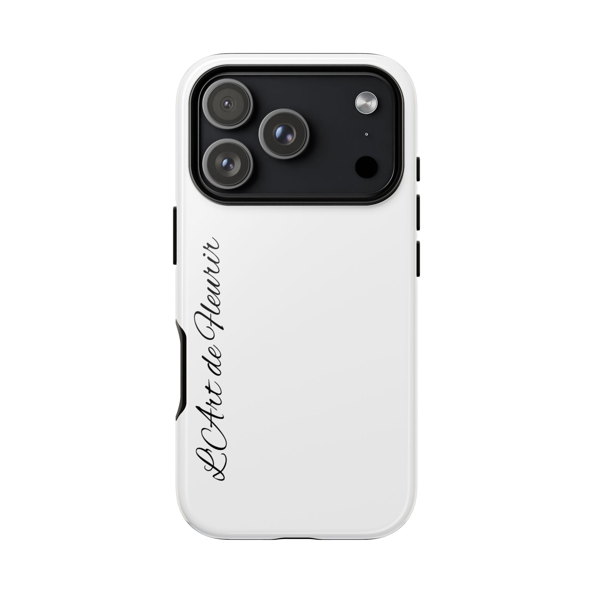 Tough Cases Phone Case — Minimal Script "L'Art de Fleurir" Protective Cover