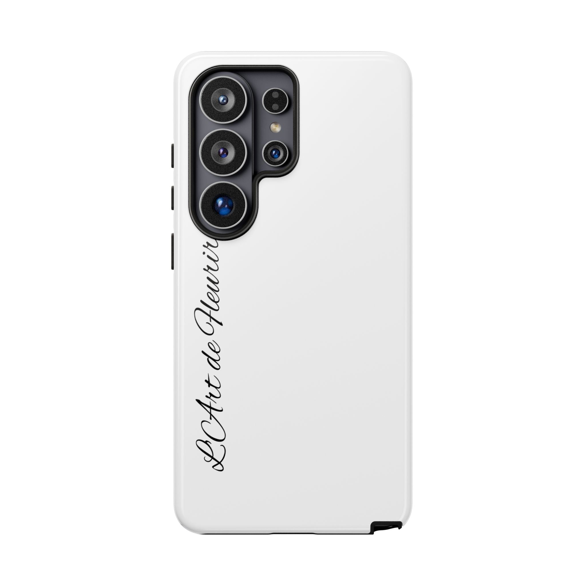 Tough Cases Phone Case — Minimal Script "L'Art de Fleurir" Protective Cover