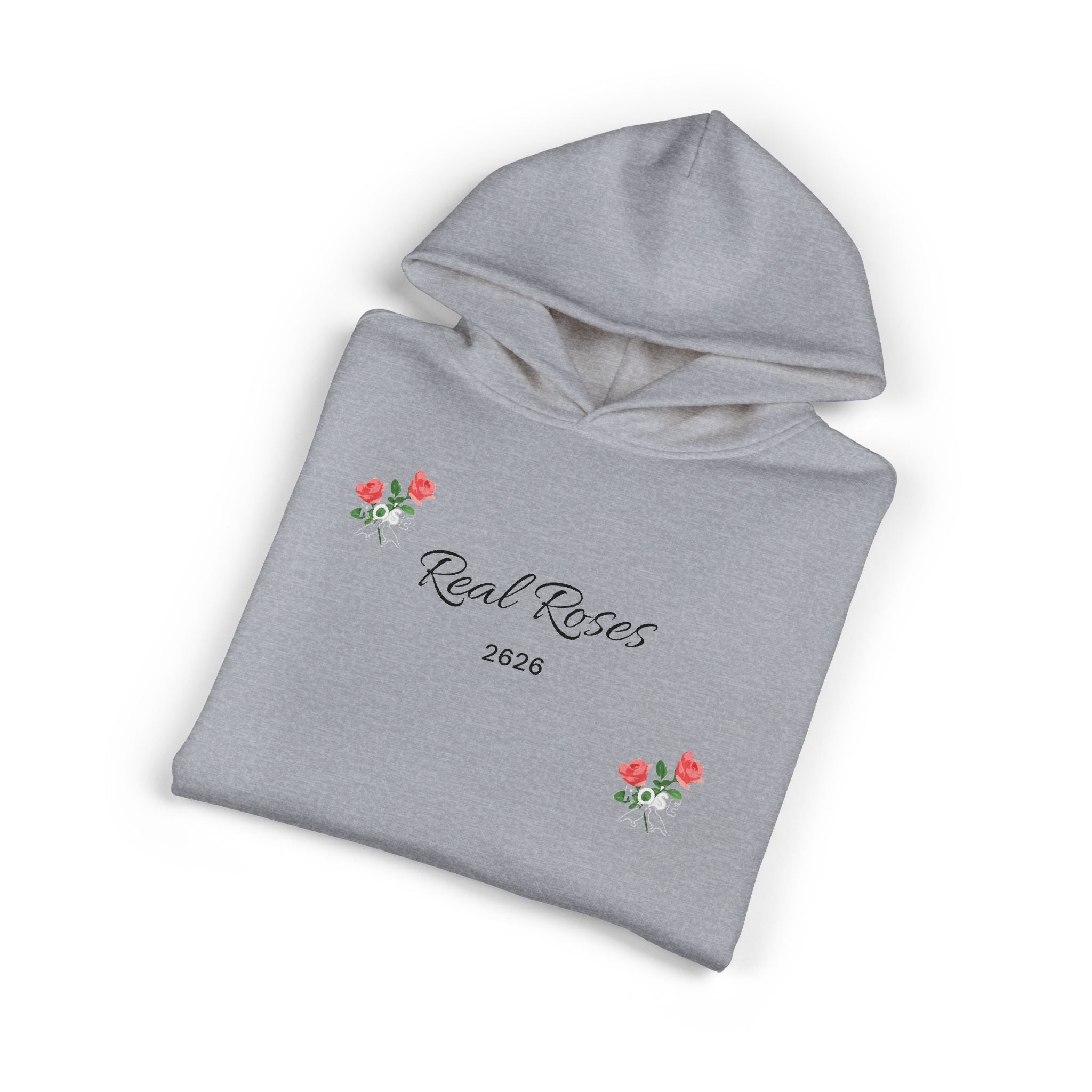Floral "Real Roses 2028" Relaxed Hoodie – Lightweight Rose Print Pullover