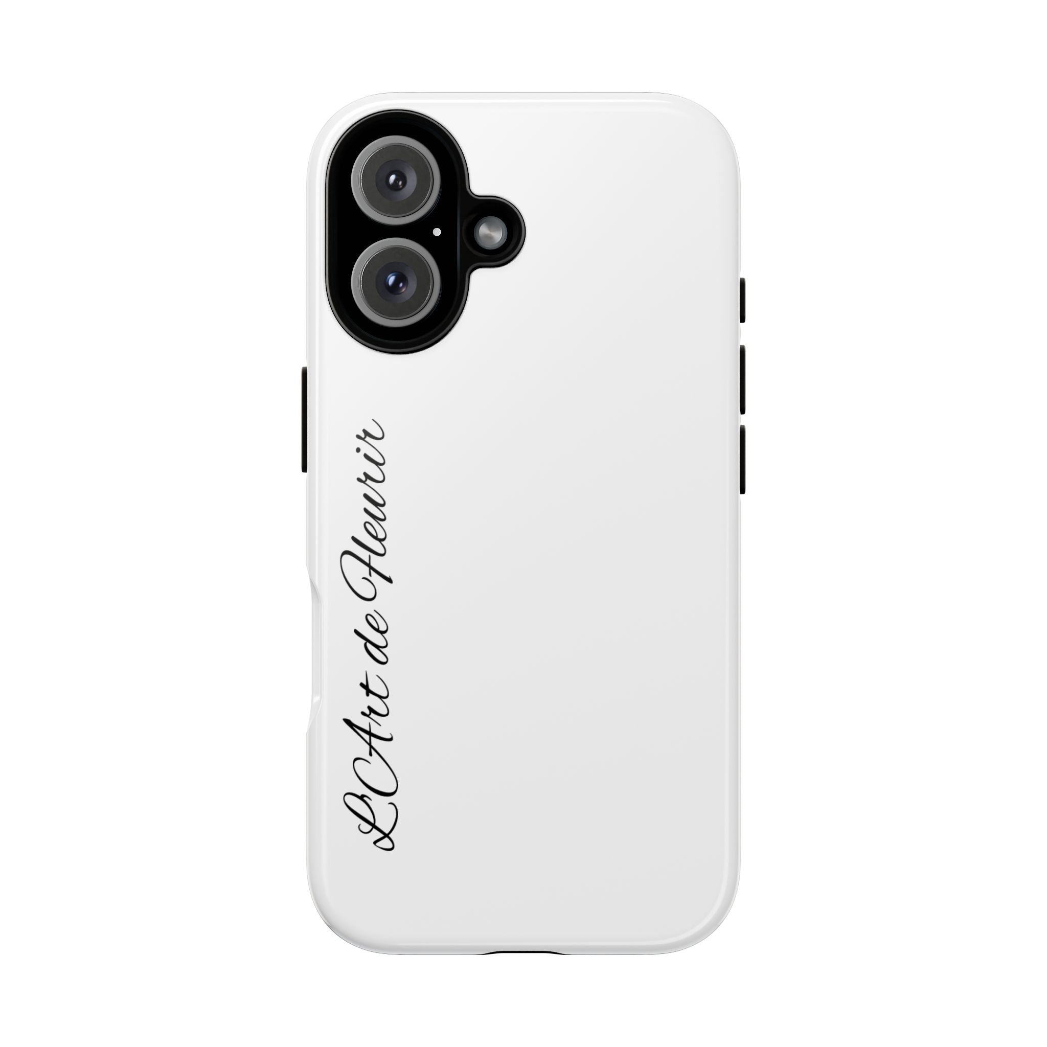 Tough Cases Phone Case — Minimal Script "L'Art de Fleurir" Protective Cover