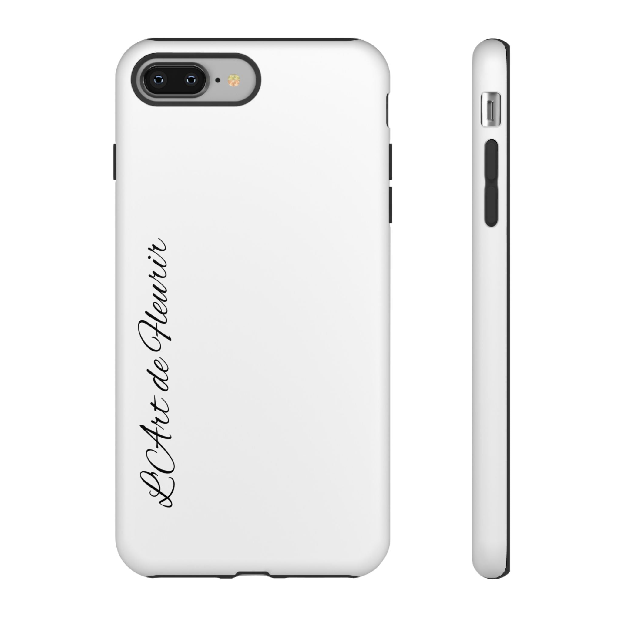 Tough Cases Phone Case — Minimal Script "L'Art de Fleurir" Protective Cover