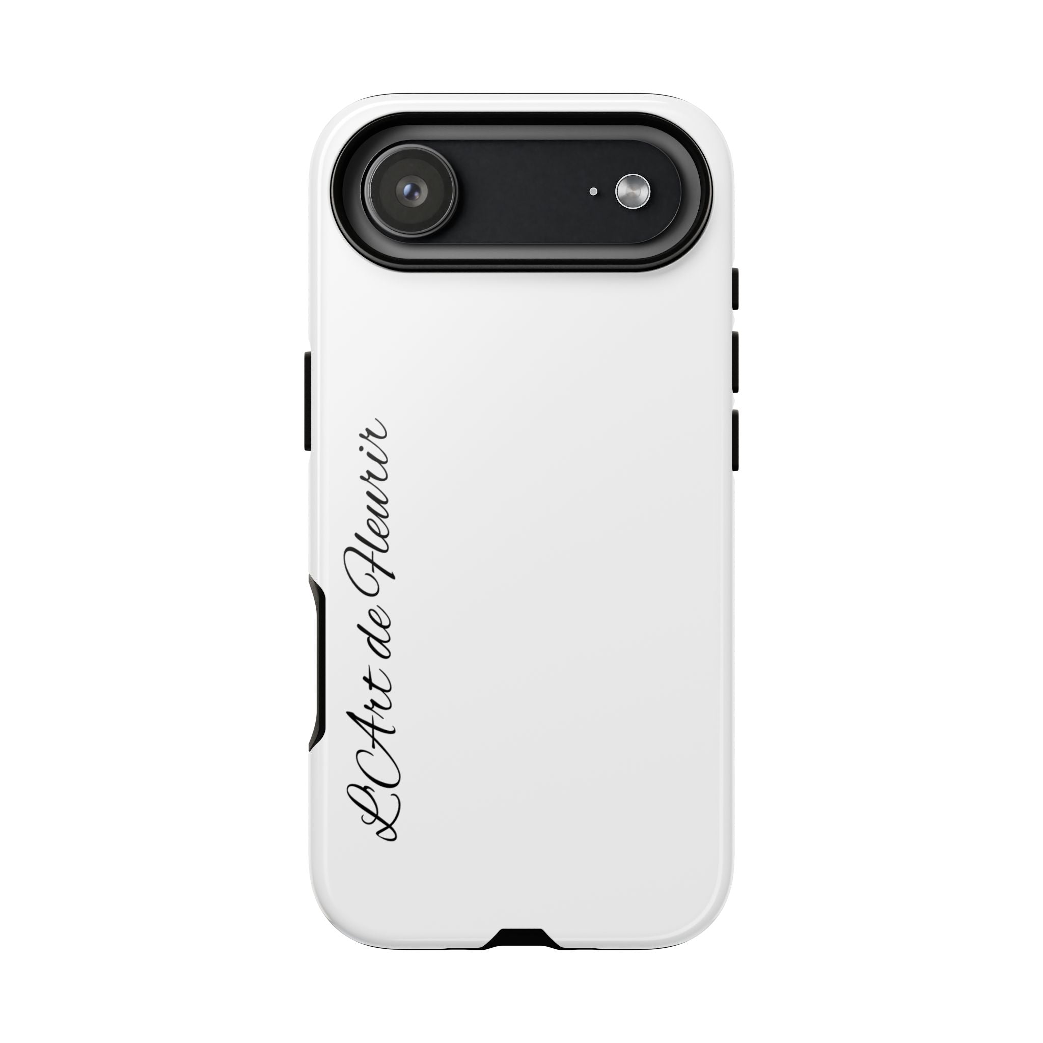 Tough Cases Phone Case — Minimal Script "L'Art de Fleurir" Protective Cover