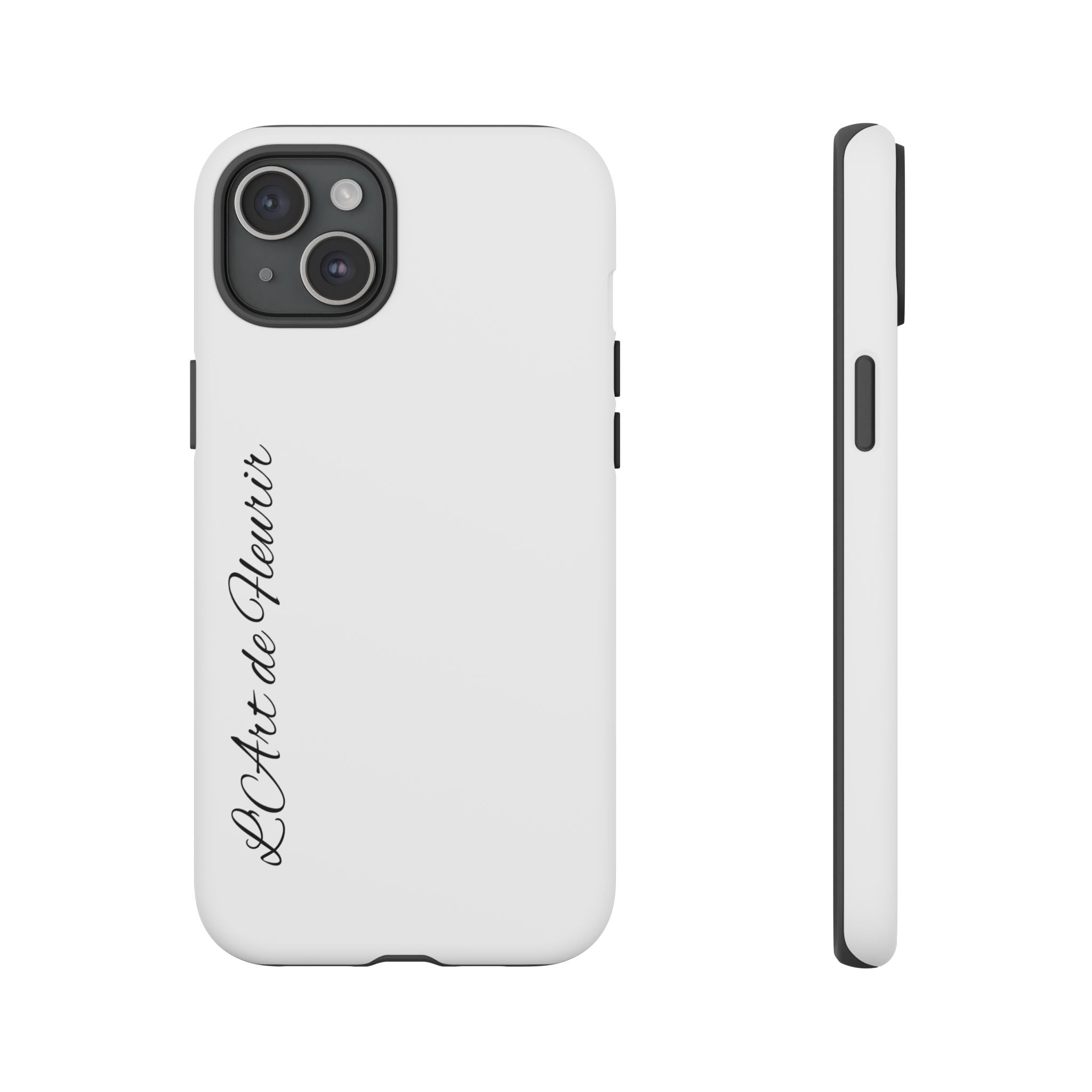 Tough Cases Phone Case — Minimal Script "L'Art de Fleurir" Protective Cover