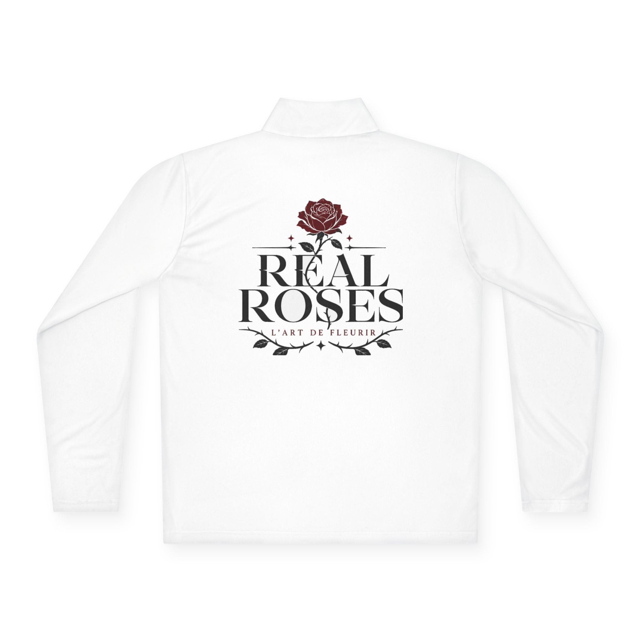 Unisex Quarter-Zip Pullover "ROSES' L'Art de Fleurir