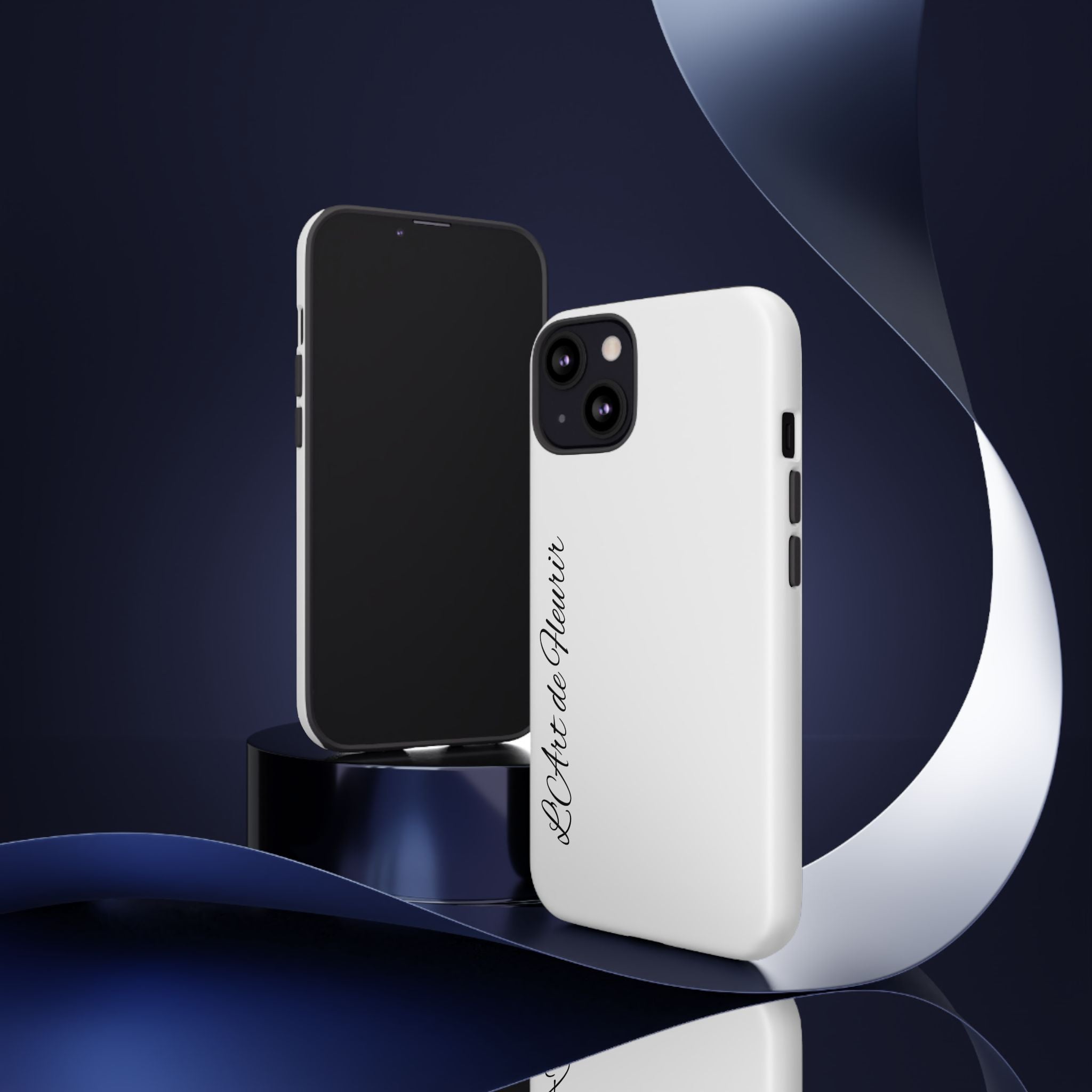 Tough Cases Phone Case — Minimal Script "L'Art de Fleurir" Protective Cover