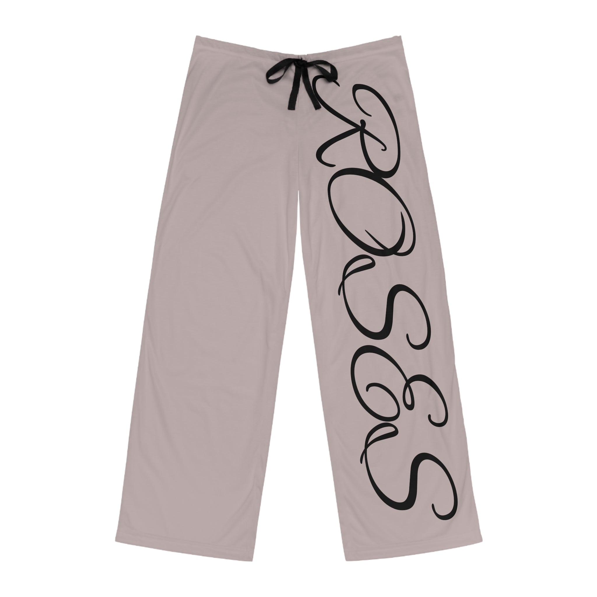 Rose Script Lounge Pants — Men's Floral Pajama Trousers