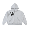Fleeced Full-Zip Boxy Hoodie "WORD x THERMAL"