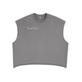 French Terry Boxy Tank Top "Real Roses x Art of God"