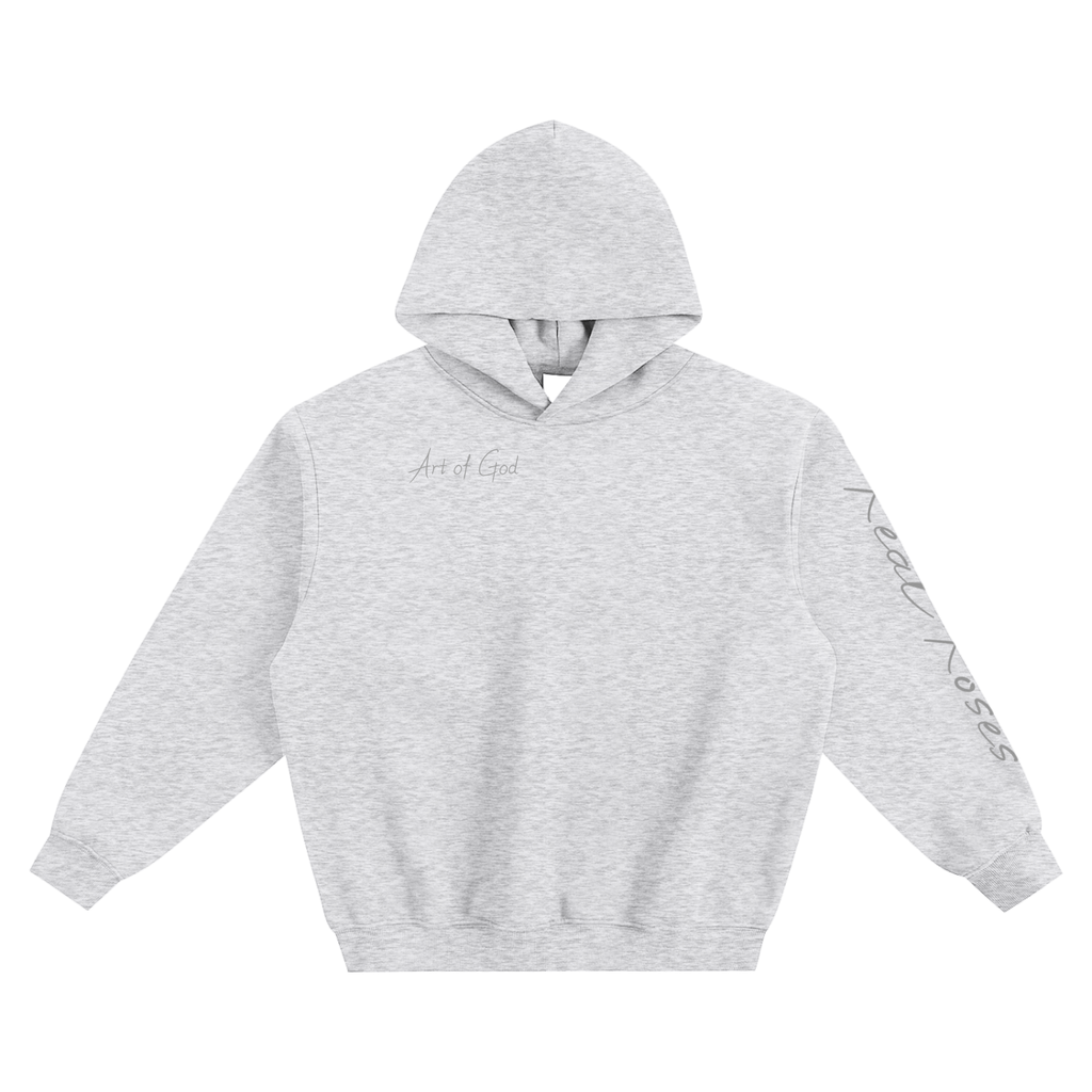 Fleeced Boxy Hoodie "STAR x Real Roses x Art of God"