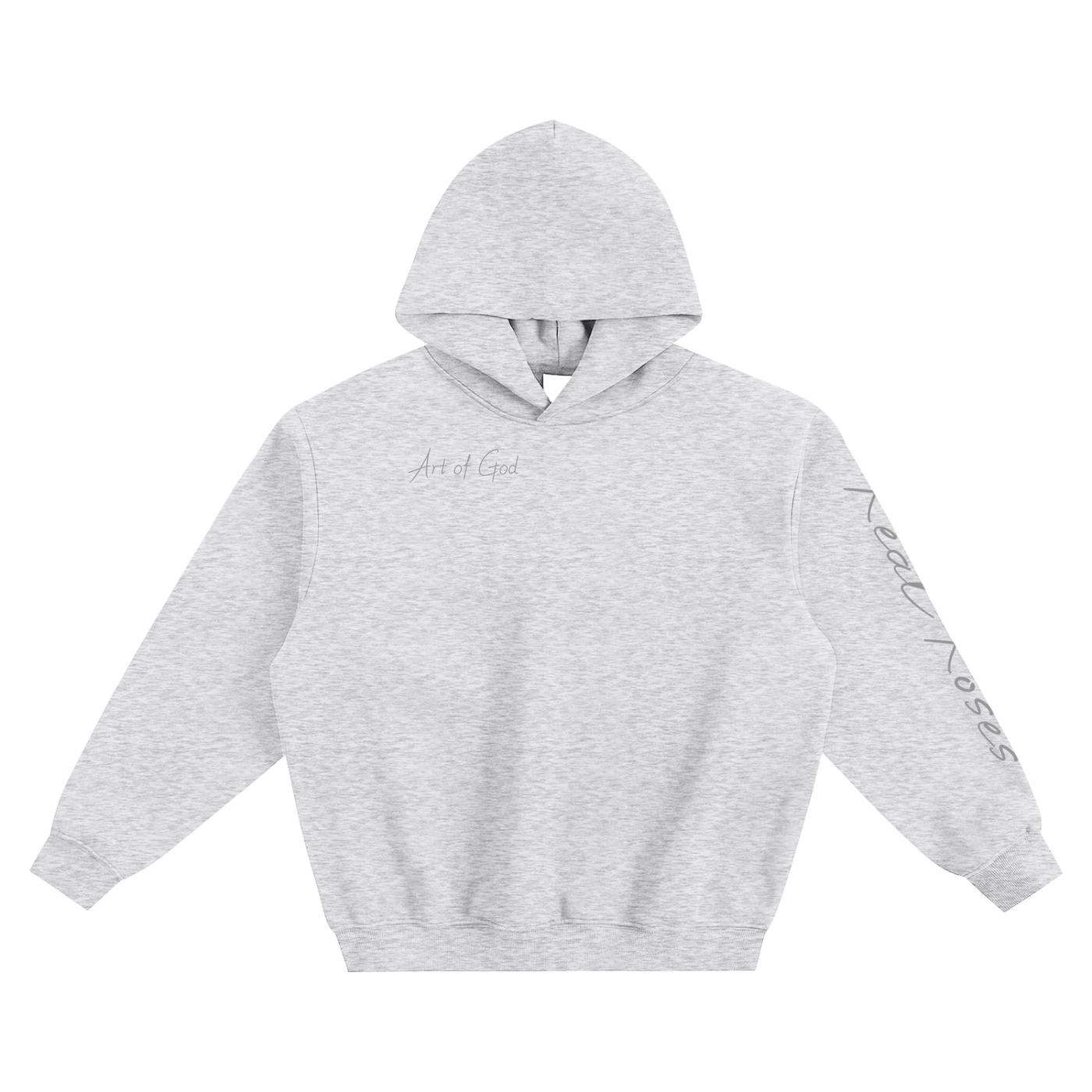 Fleeced Boxy Hoodie "STAR x Real Roses x Art of God"