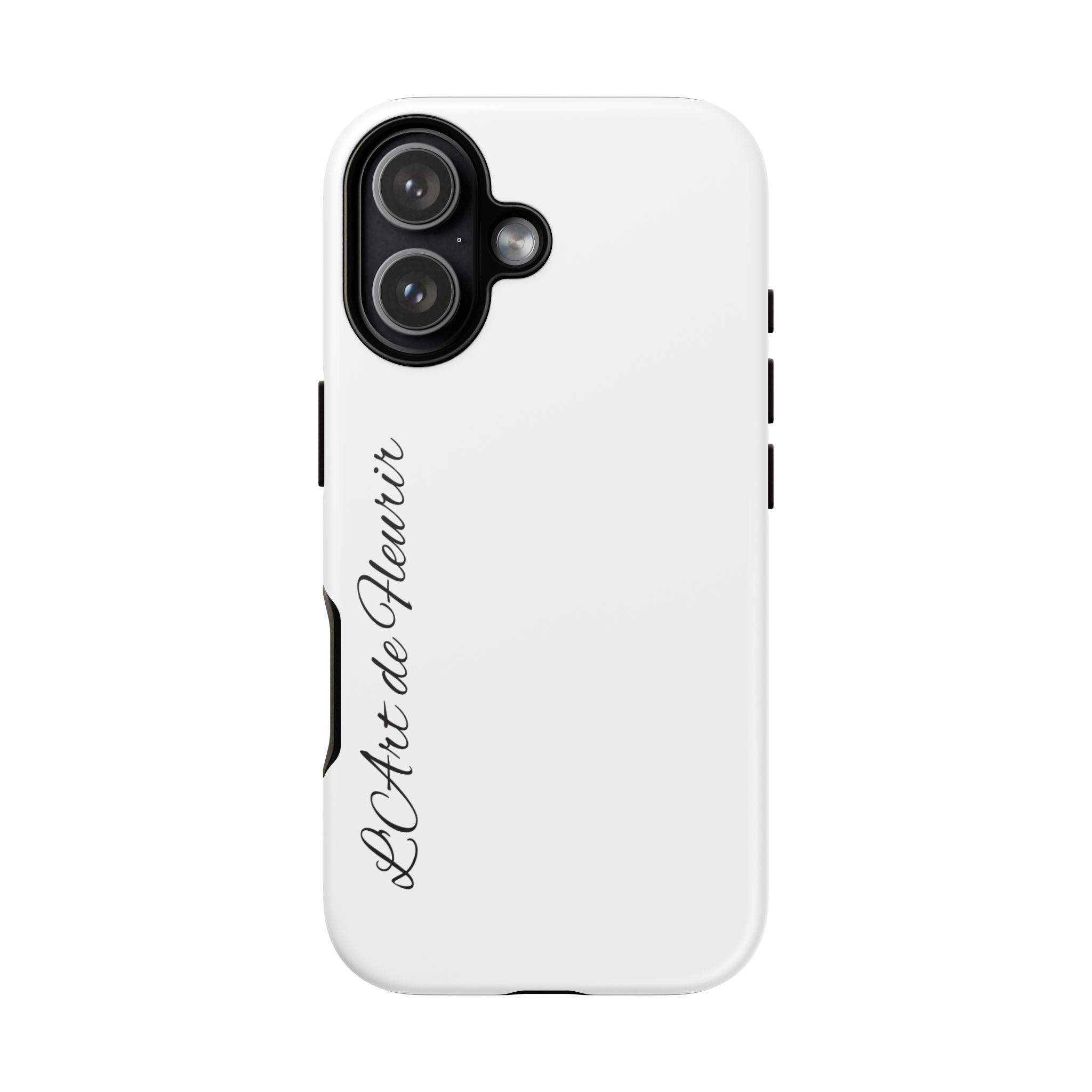 Tough Cases Phone Case — Minimal Script "L'Art de Fleurir" Protective Cover