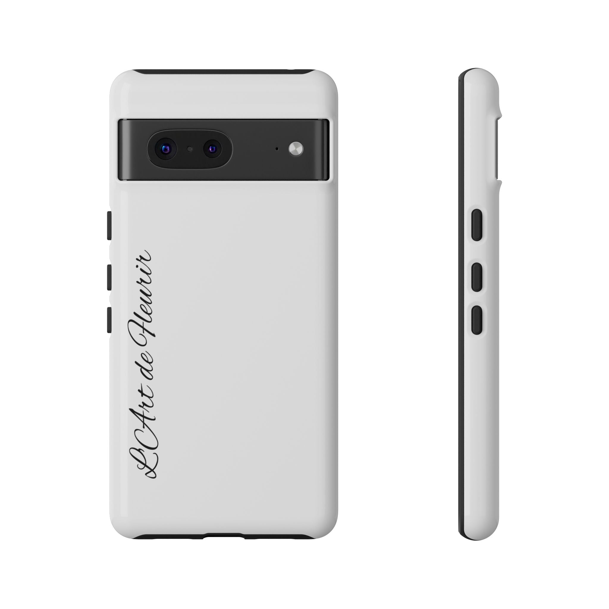 Tough Cases Phone Case — Minimal Script "L'Art de Fleurir" Protective Cover
