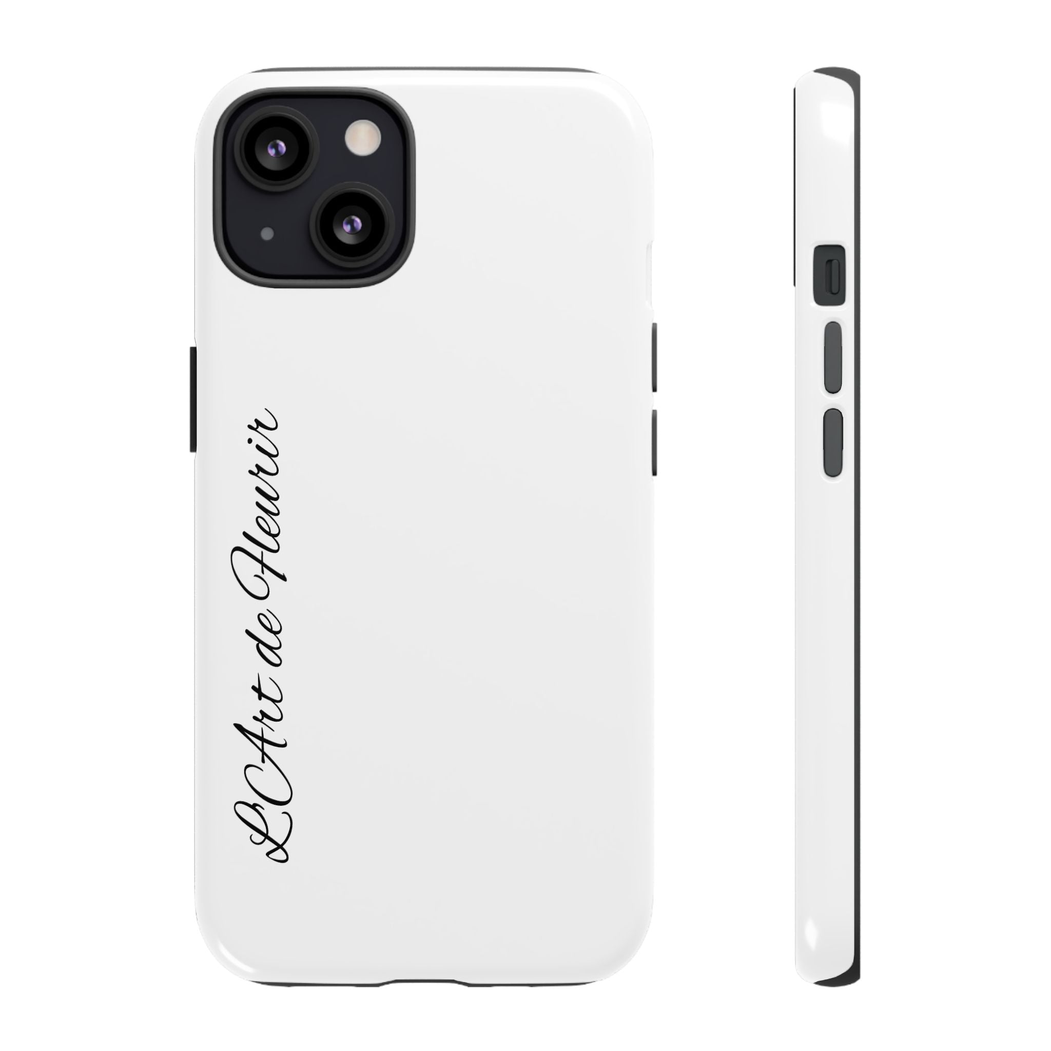 Tough Cases Phone Case — Minimal Script "L'Art de Fleurir" Protective Cover