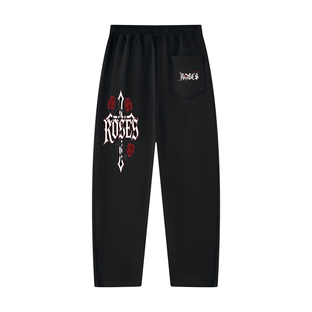 Unisex Tapered Straight Hem Sweatpants "Rose x Art of God"