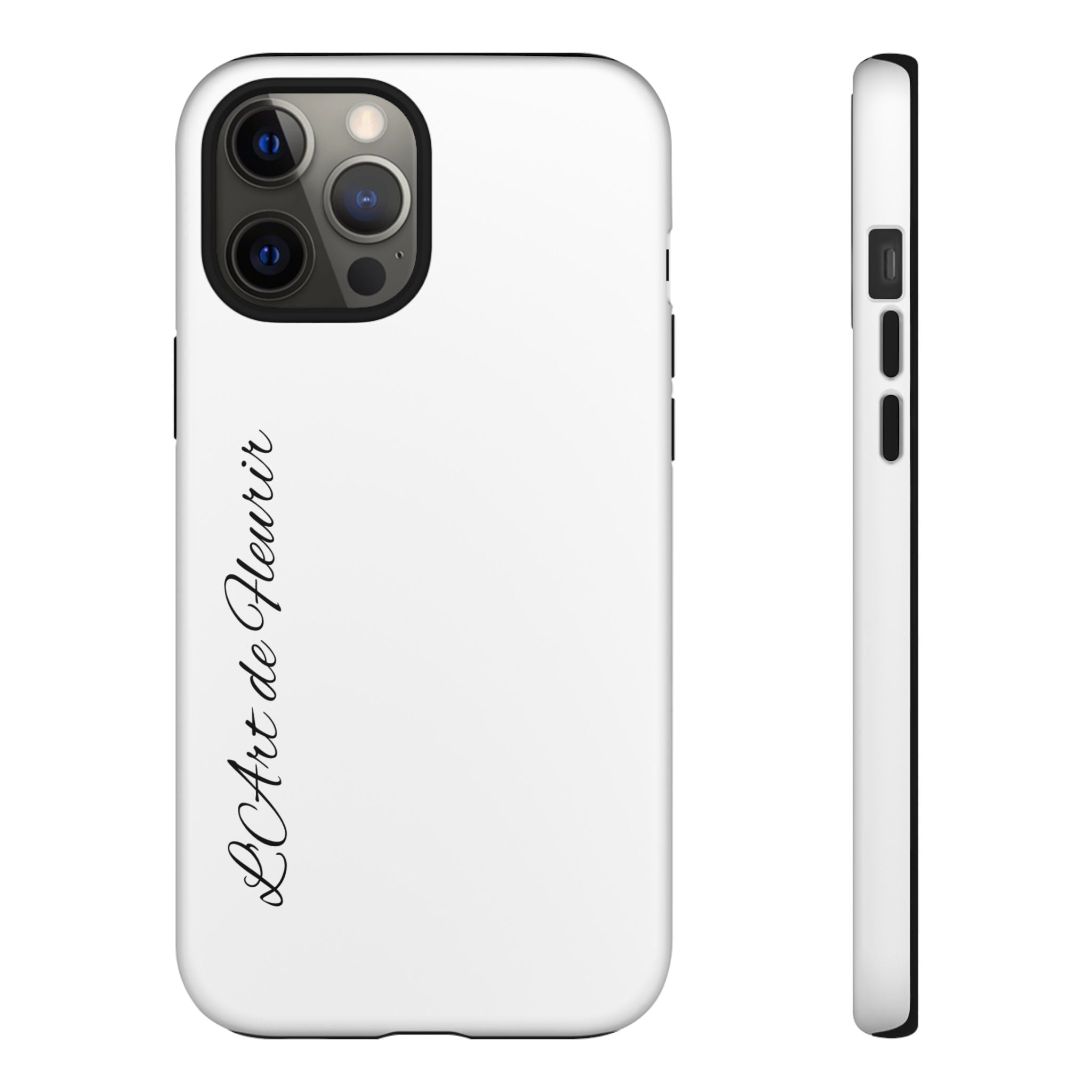 Tough Cases Phone Case — Minimal Script "L'Art de Fleurir" Protective Cover