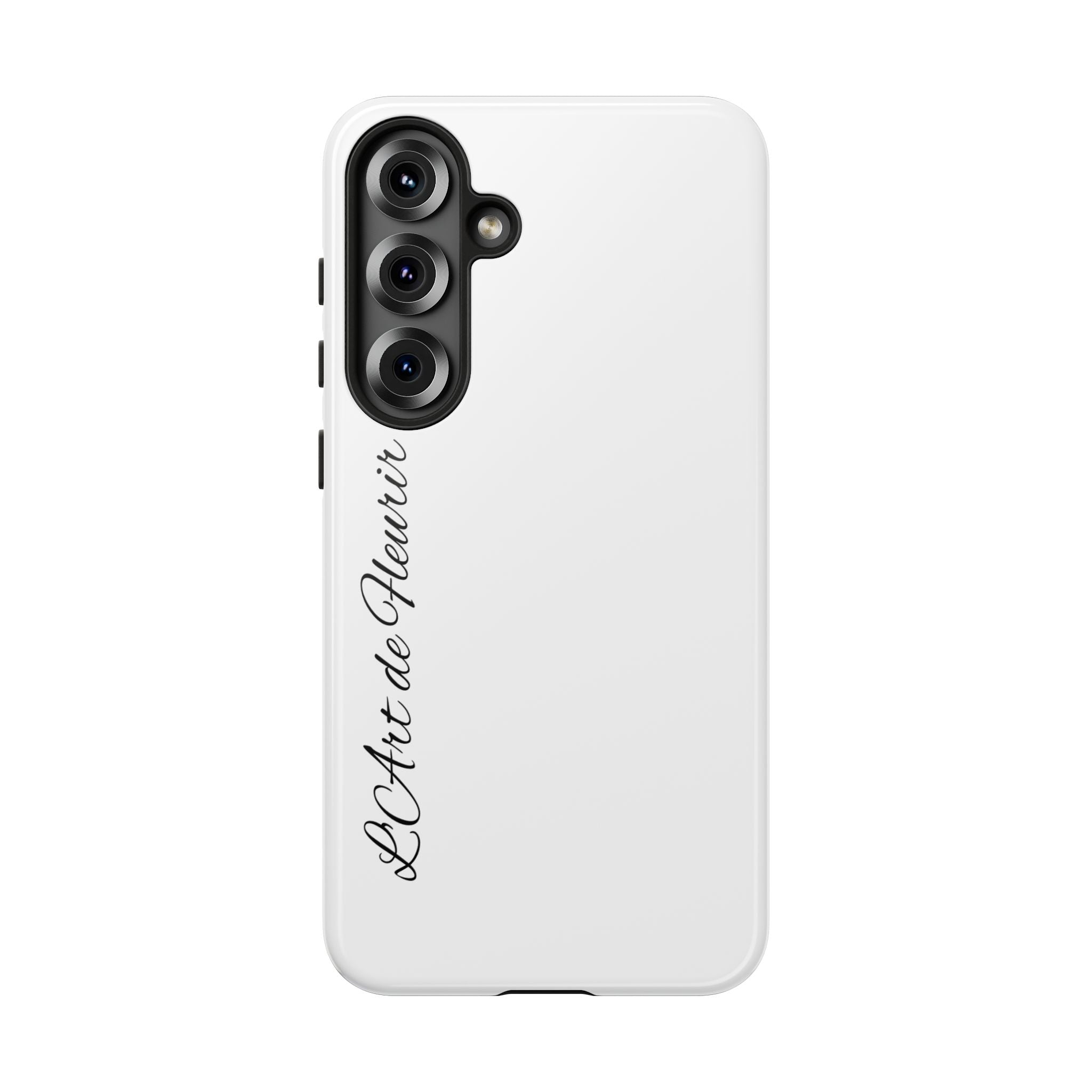 Tough Cases Phone Case — Minimal Script "L'Art de Fleurir" Protective Cover