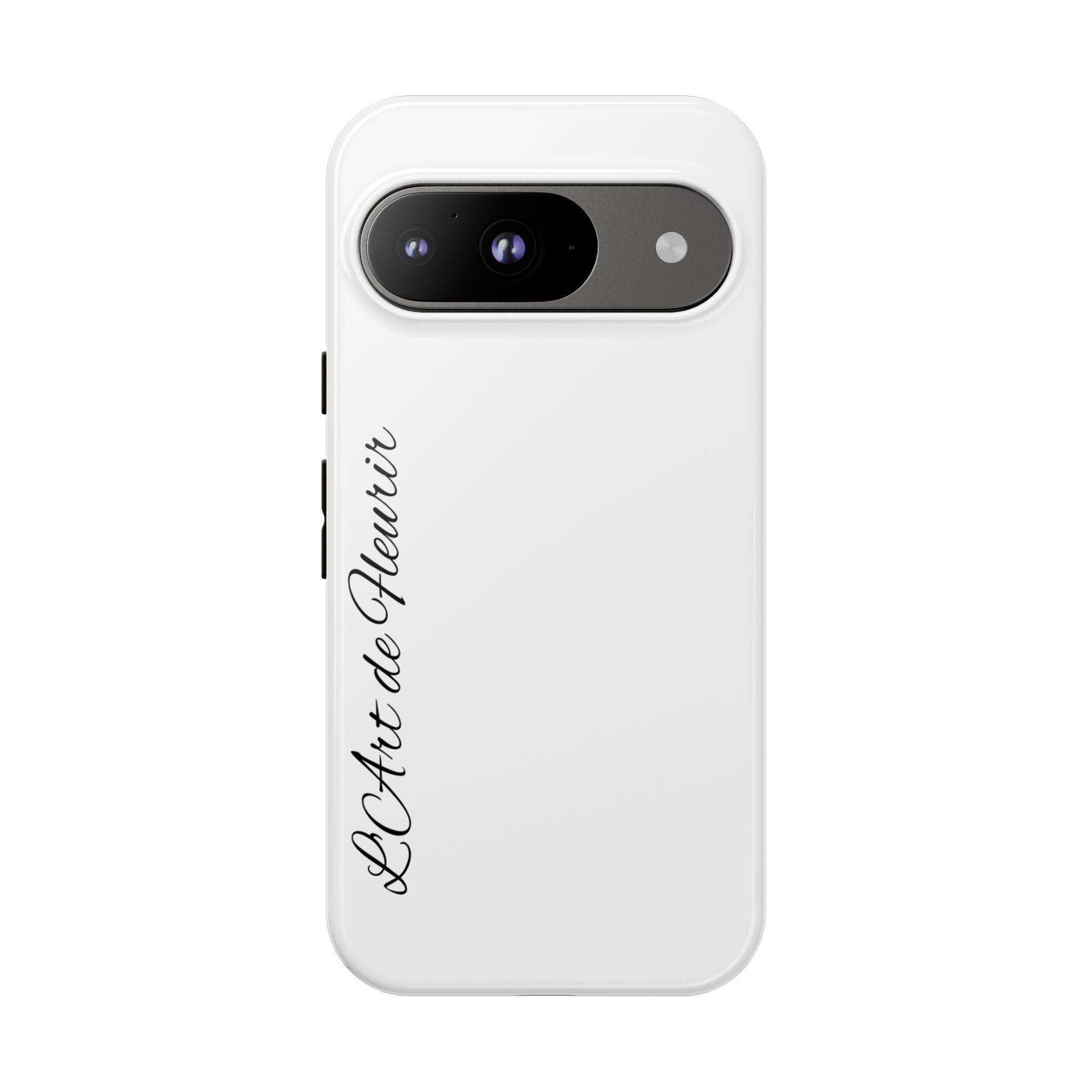 Tough Cases Phone Case — Minimal Script "L'Art de Fleurir" Protective Cover
