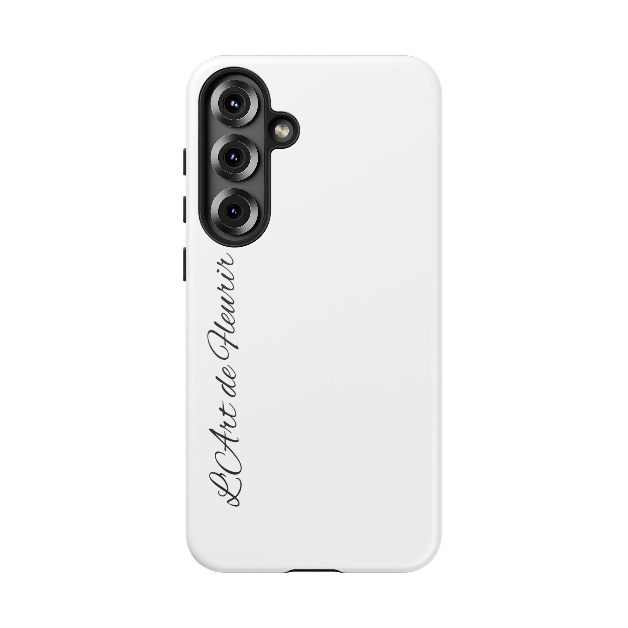 Tough Cases Phone Case — Minimal Script "L'Art de Fleurir" Protective Cover