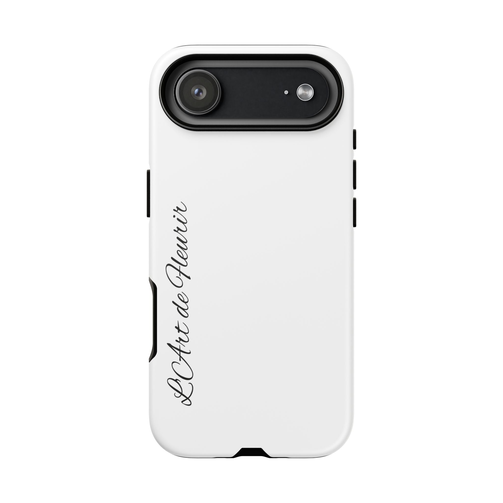Tough Cases Phone Case — Minimal Script "L'Art de Fleurir" Protective Cover