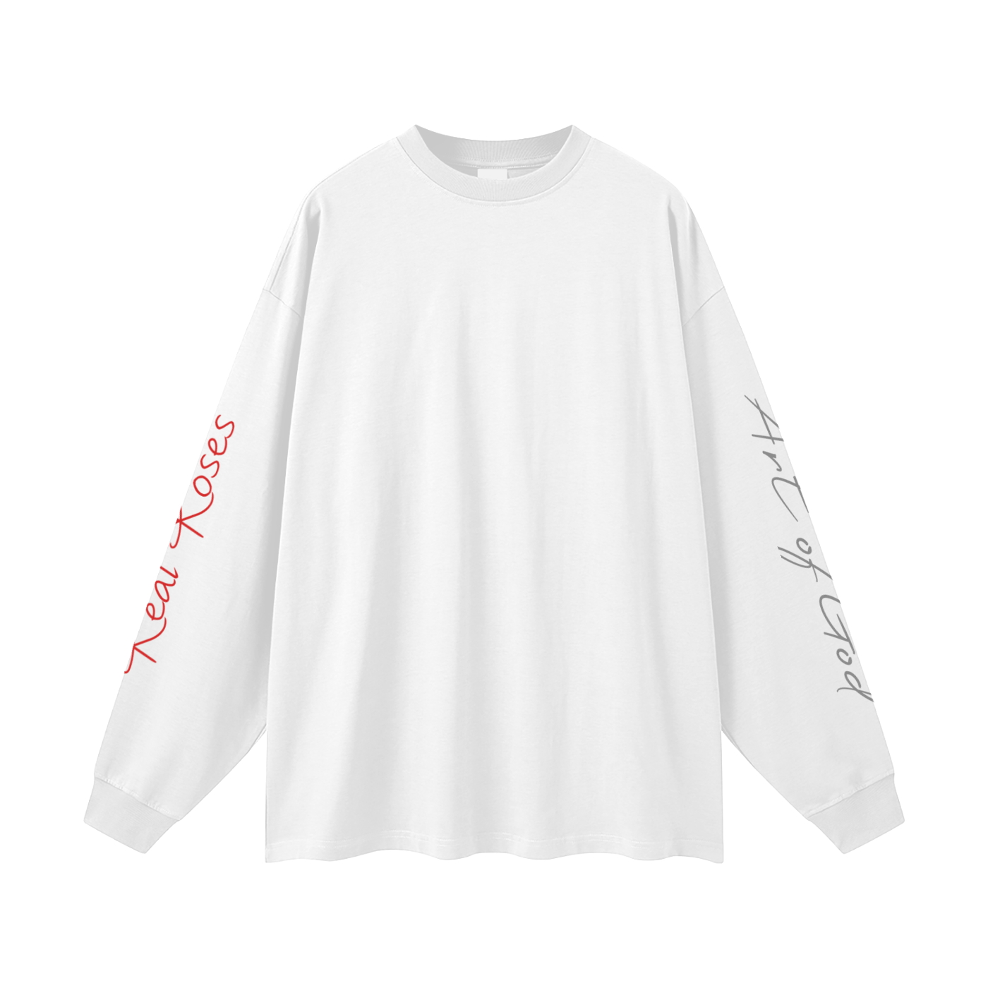 Oversized Unisex Long Sleeve T-Shirt "Art of God X Bloom X Real Roses"