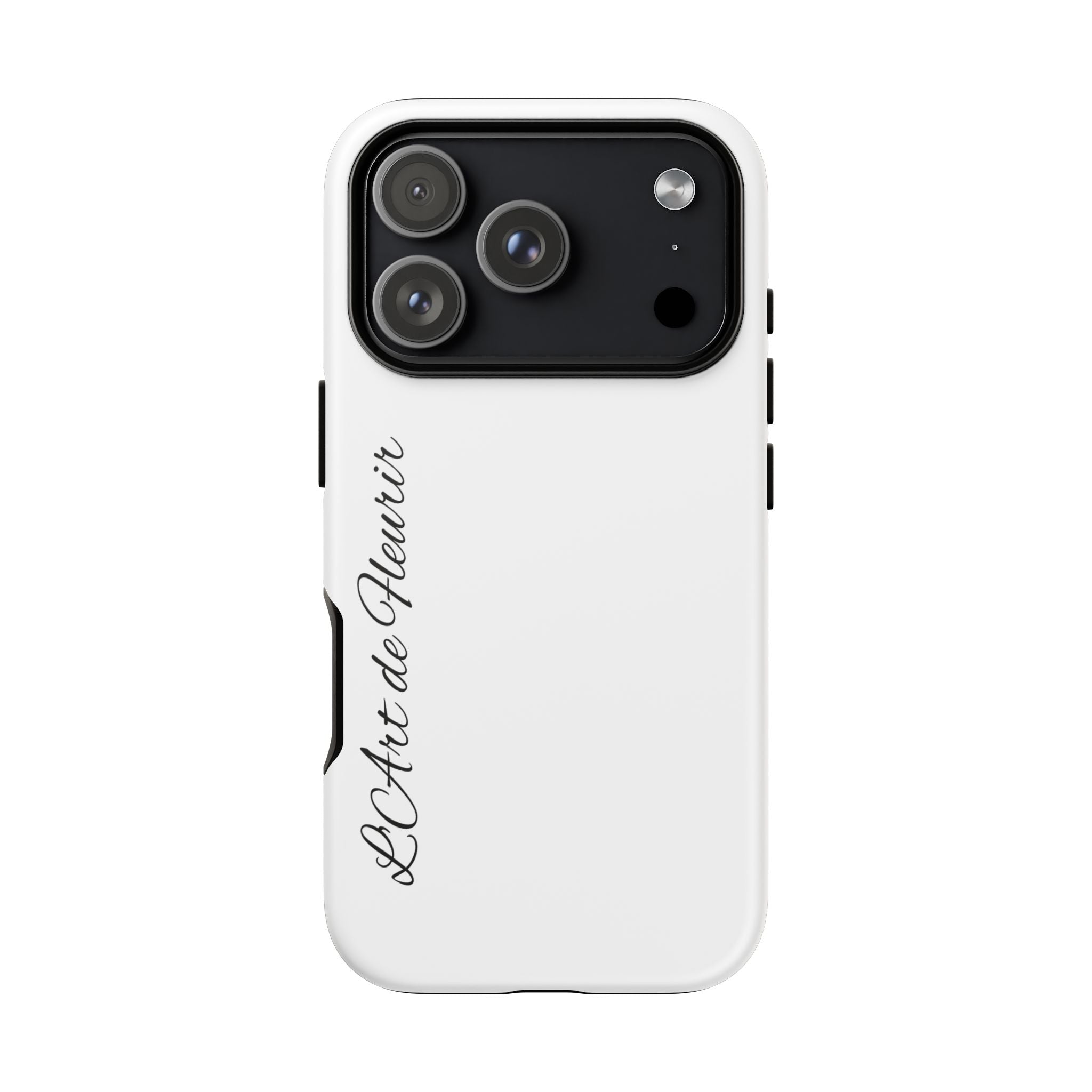Tough Cases Phone Case — Minimal Script "L'Art de Fleurir" Protective Cover