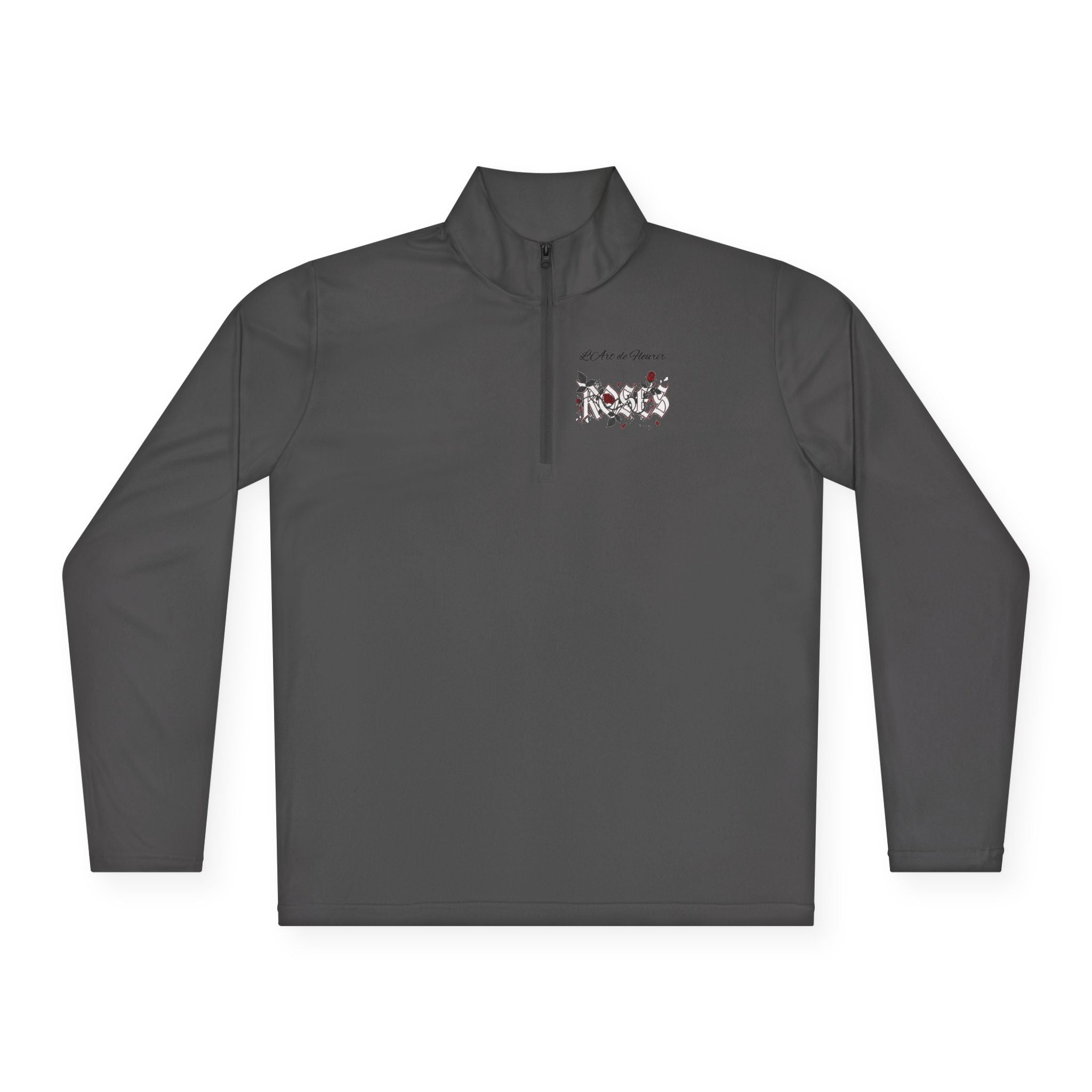 Unisex Quarter-Zip Pullover "ROSES' L'Art de Fleurir