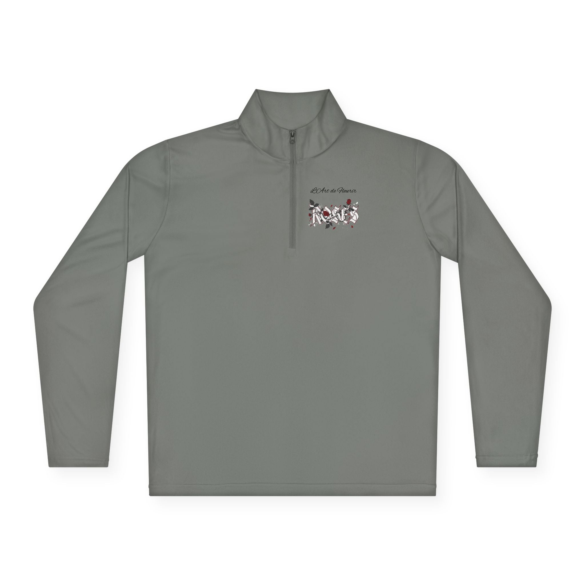 Unisex Quarter-Zip Pullover "ROSES' L'Art de Fleurir