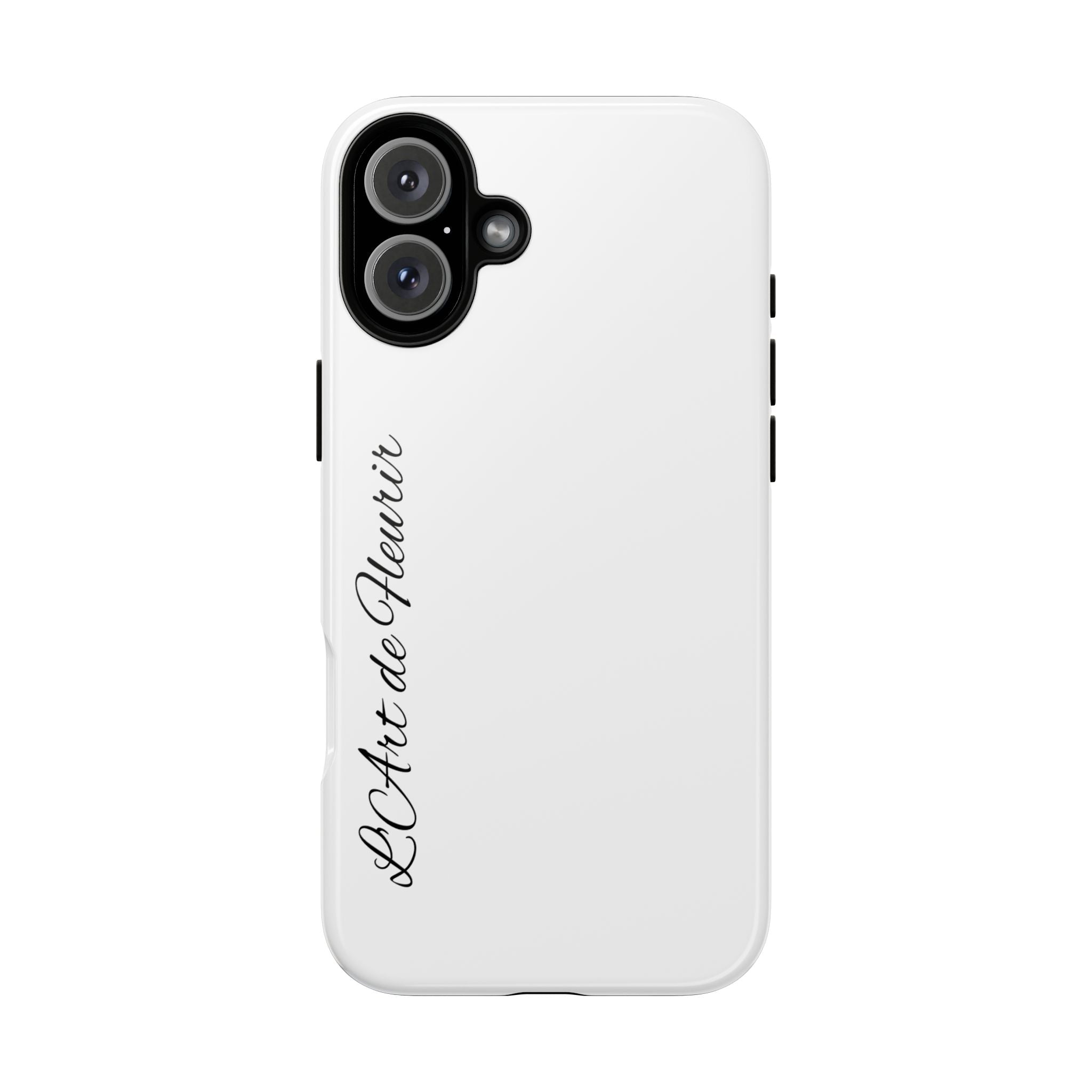 Tough Cases Phone Case — Minimal Script "L'Art de Fleurir" Protective Cover